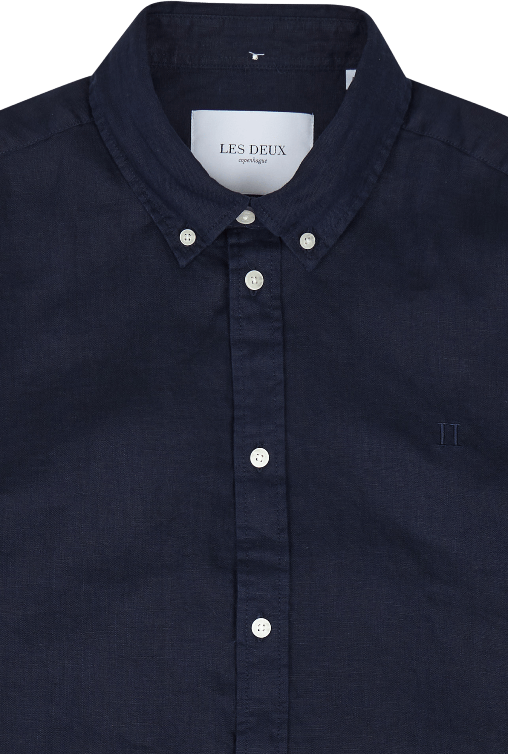 Les Deux Kristian Linen B.d. Shirt Dark - Bild 3