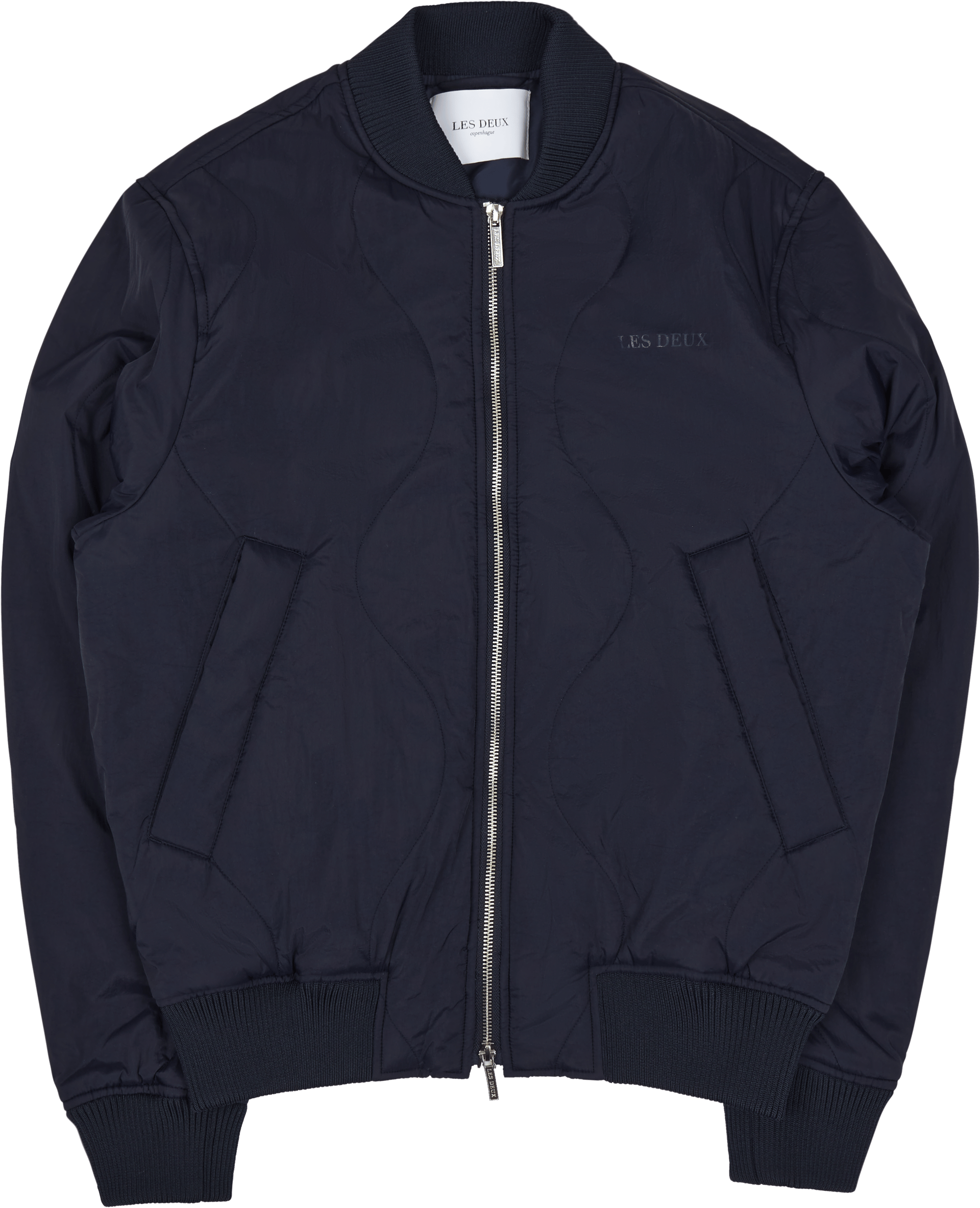 Les Deux Norman Quilted Bomber Jacket Dark