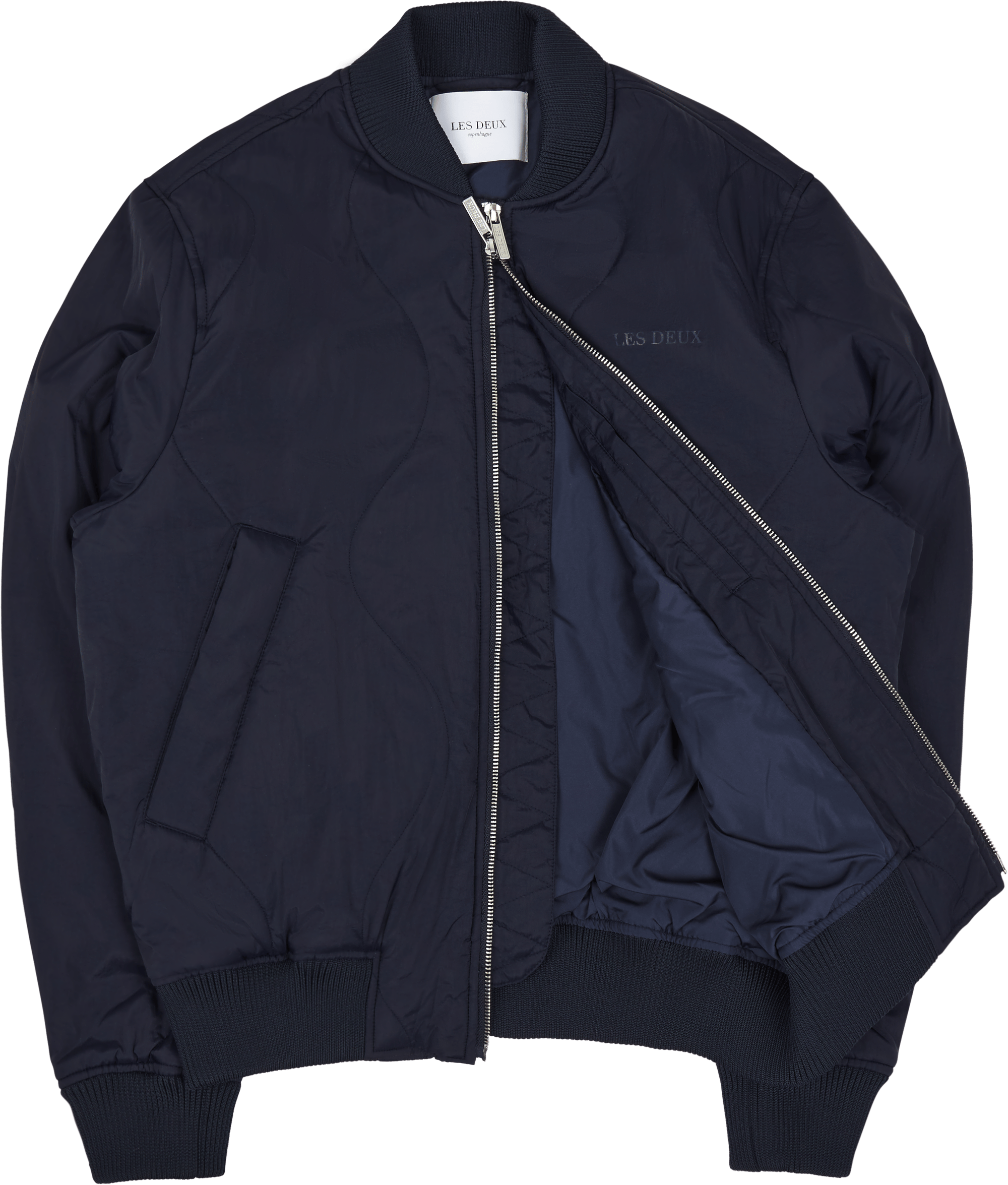 Les Deux Norman Quilted Bomber Jacket Dark - Bild 4