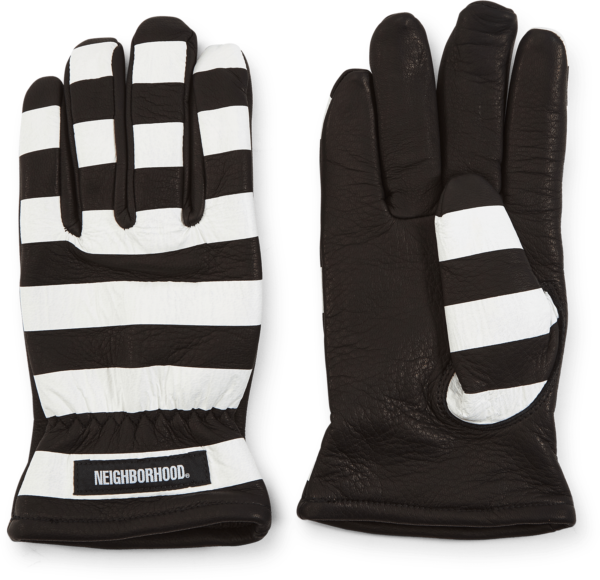 Leather Border Glove . Sl Bk, Male, Klær, annet tilbehør, L