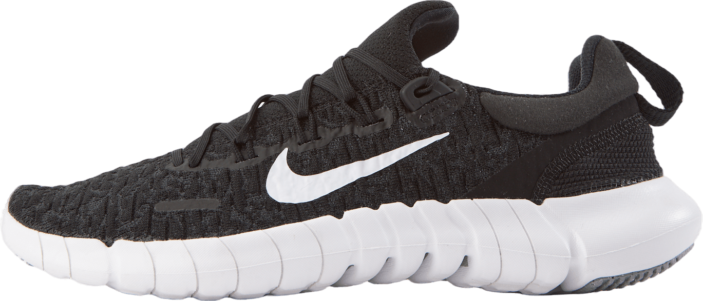 Free Run 5.0 Women's Road Running Shoes BLACK/WHITE-DK SMOKE GREY, Female, Skor, Löparskor, Löpning, Svart, EU 37,5