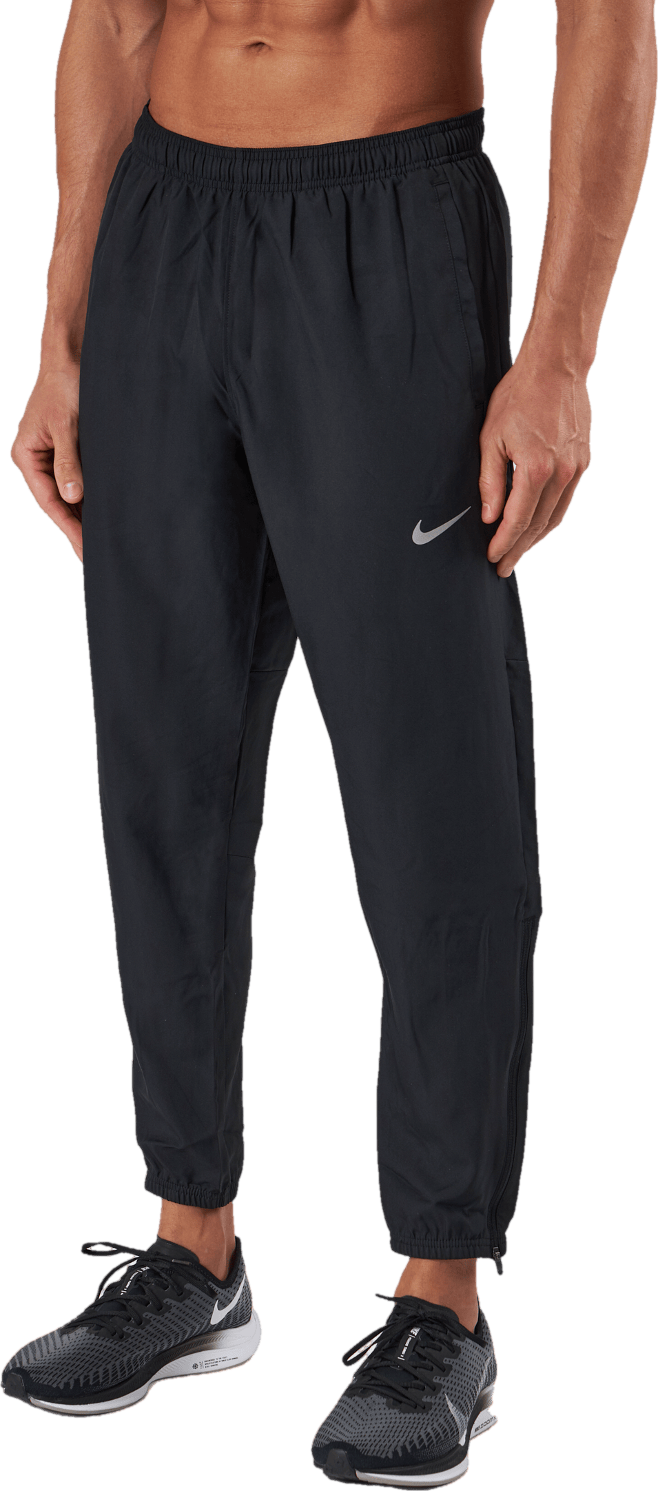 Dri-FIT Challenger Men's Woven Running Pants BLACK/REFLECTIVE SILV, Male, Apparels, Pants, Running, Black, S