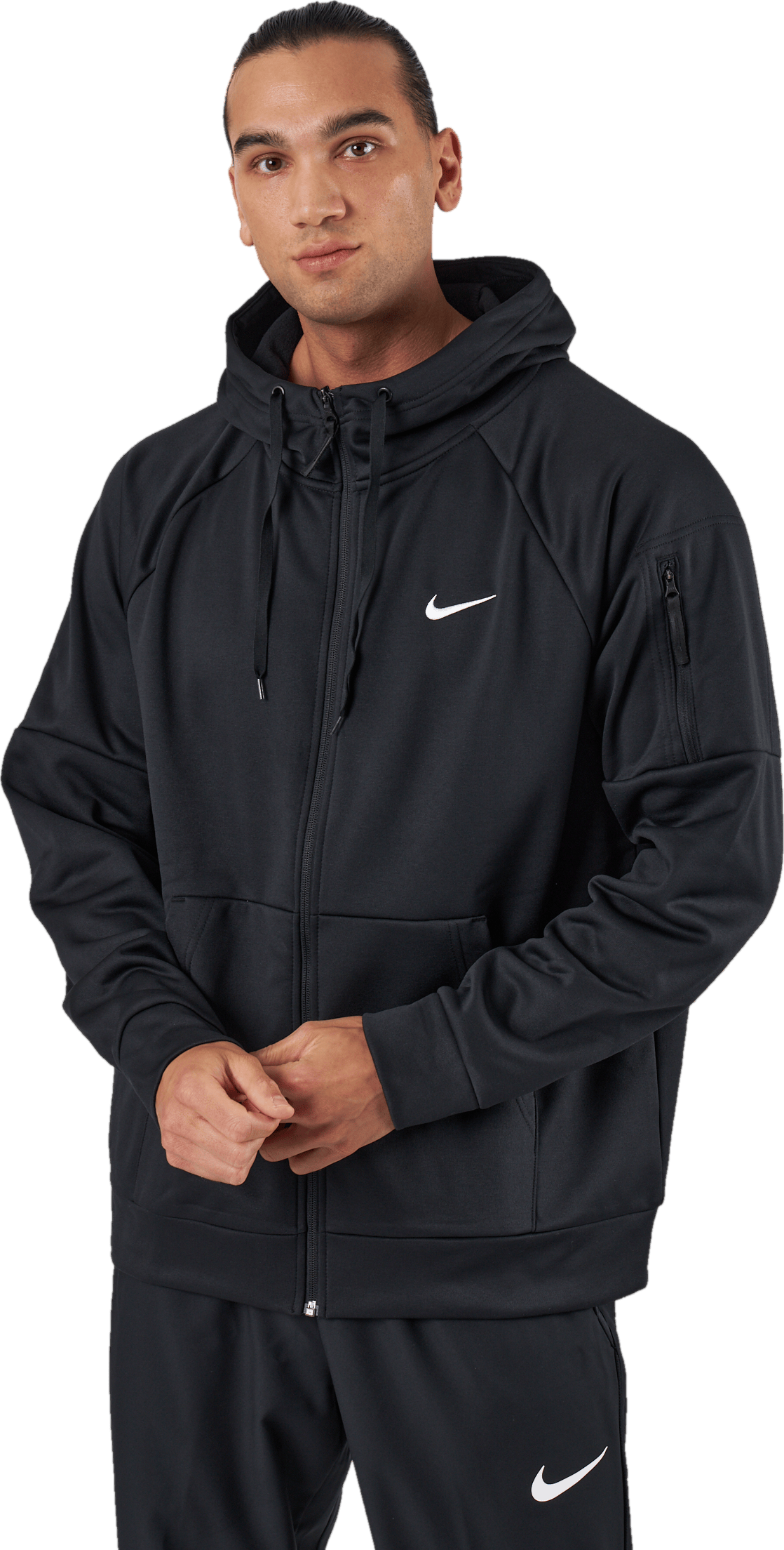 Therma-FIT Men’s Full-Zip Fitness Hoodie BLACK/BLACK/WHITE
