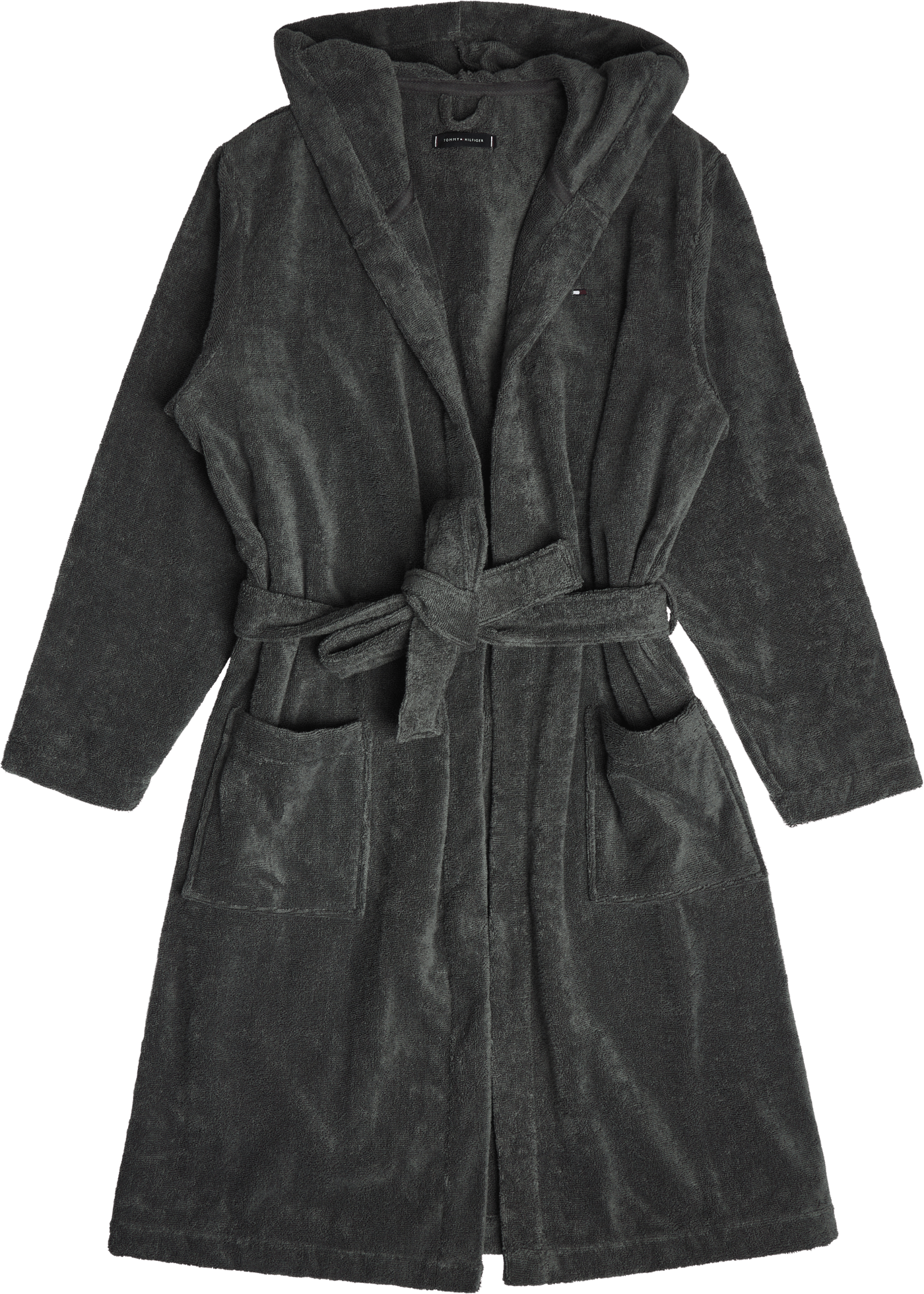 Tommy Hilfiger Hooded Bathrobe 884 Magnet, Male, Apparels, Accessories, XL