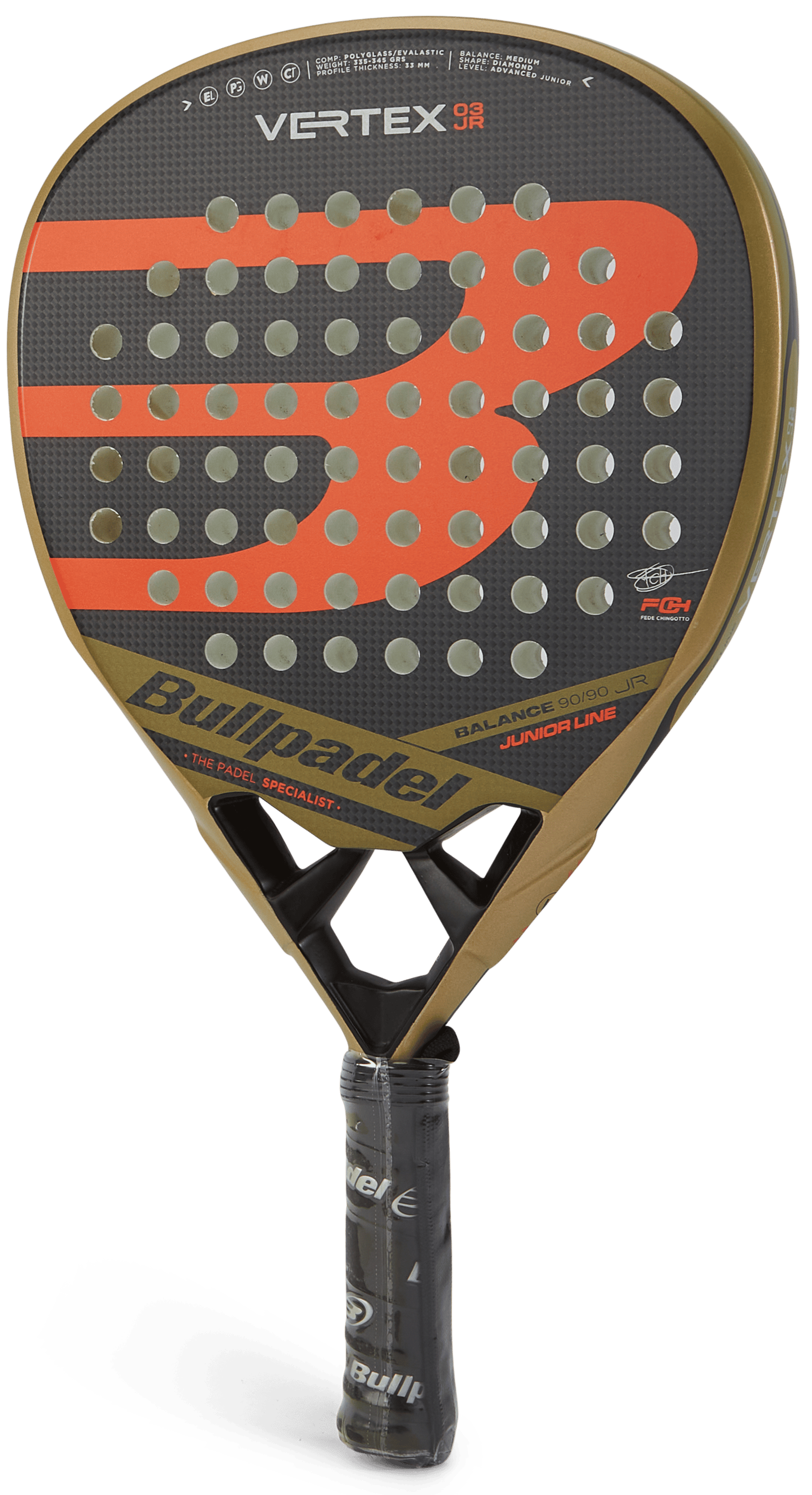 Vertex Junior Boy 2023, Unisex, Ekwipunek, rakiety, Padel, Wielokolorowy, ONESIZE