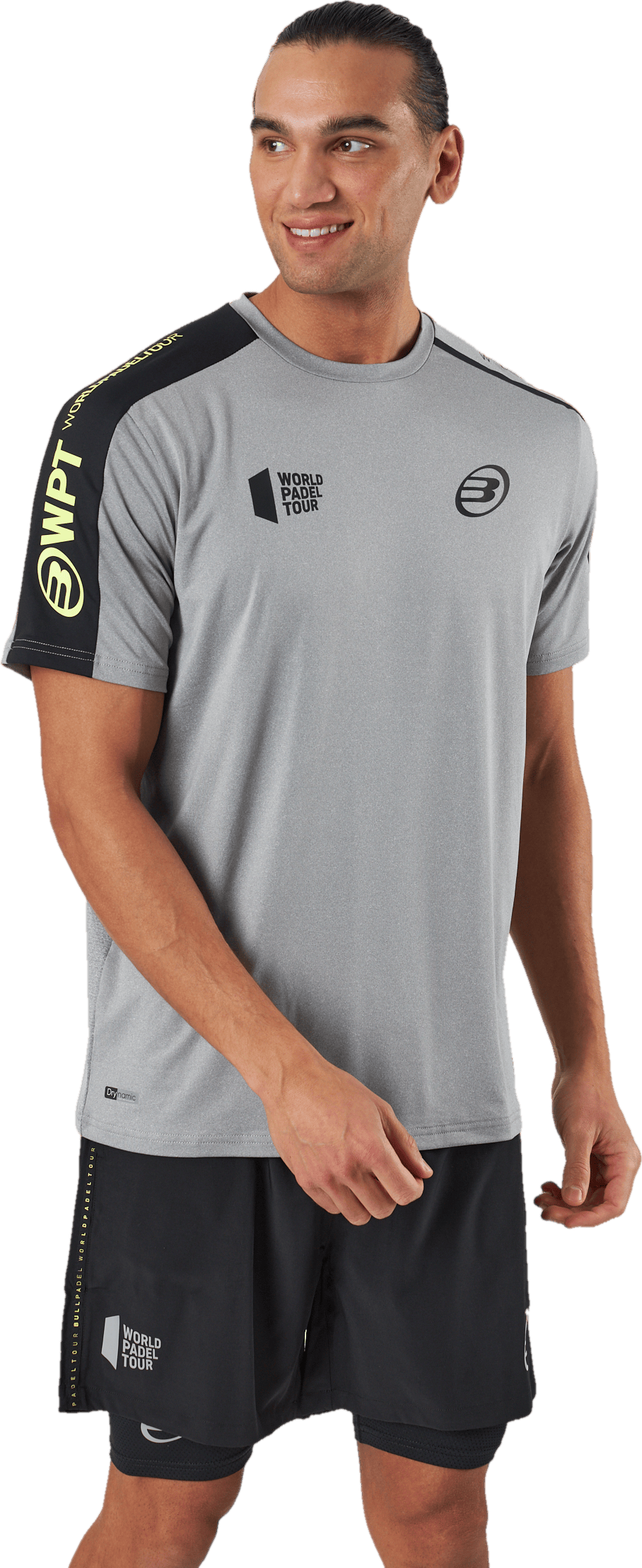 Liron Gray, Male, Abbigliamento, Maglietta, Padel, Grigio, XXL