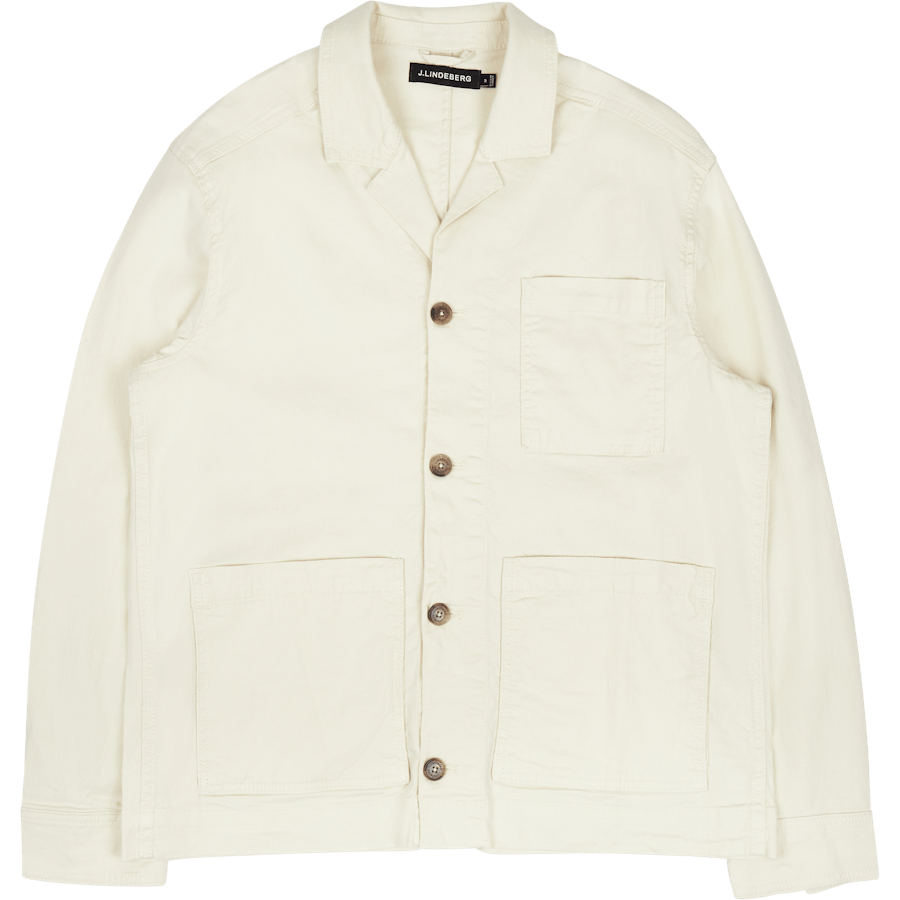 J.Lindeberg Errol Linen Workwear Overshirt E026 Turtledove