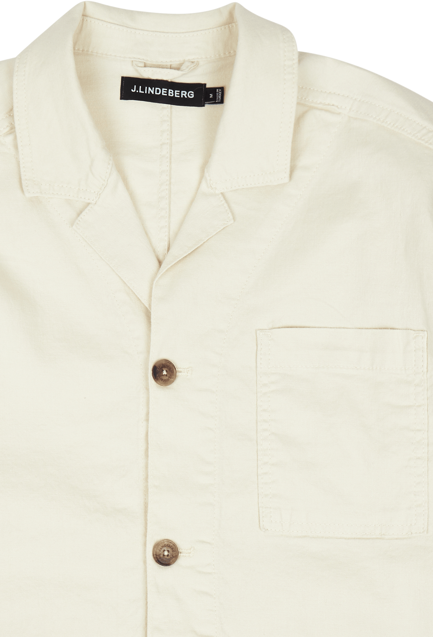 J.Lindeberg Errol Linen Workwear Overshirt E026 Turtledove - Bild 3