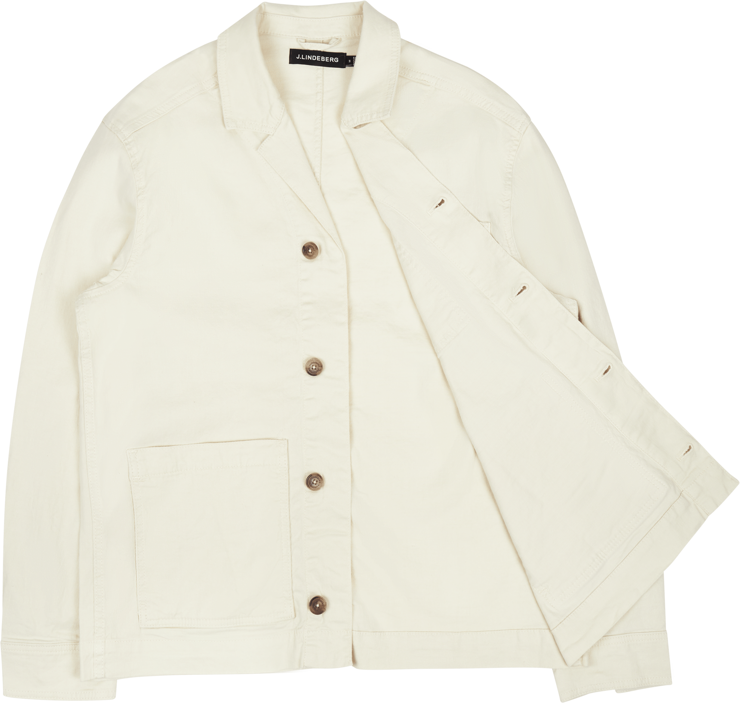 J.Lindeberg Errol Linen Workwear Overshirt E026 Turtledove - Bild 4