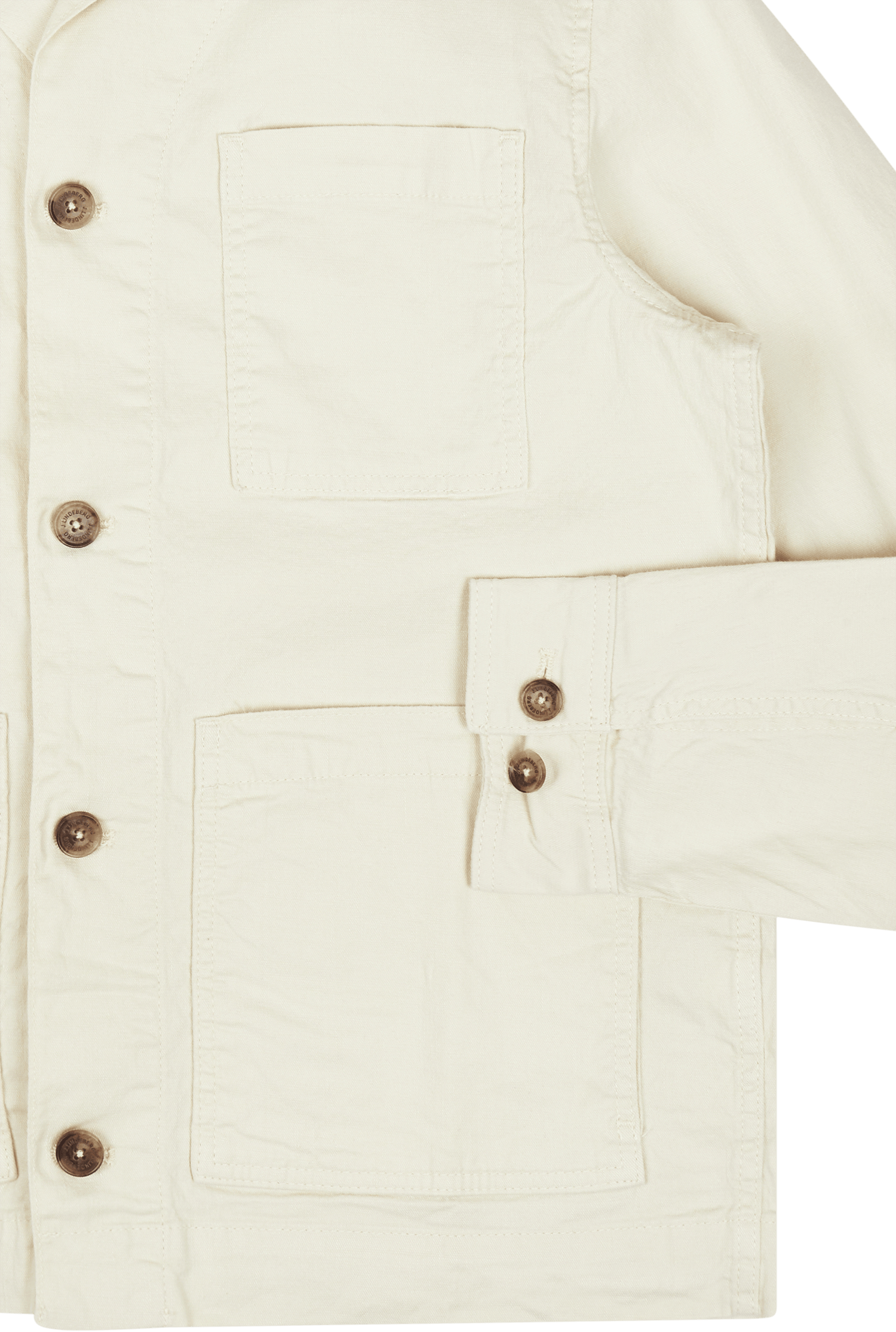 J.Lindeberg Errol Linen Workwear Overshirt E026 Turtledove - Bild 5