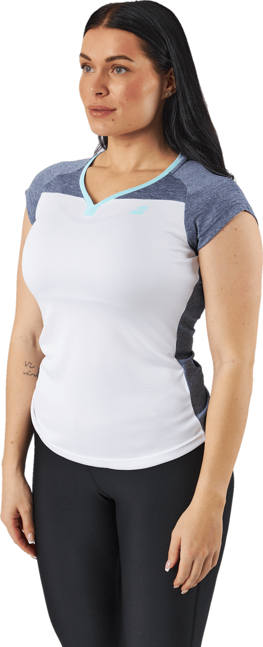 Cap Sleeve Top Play White Blue - Bild 2