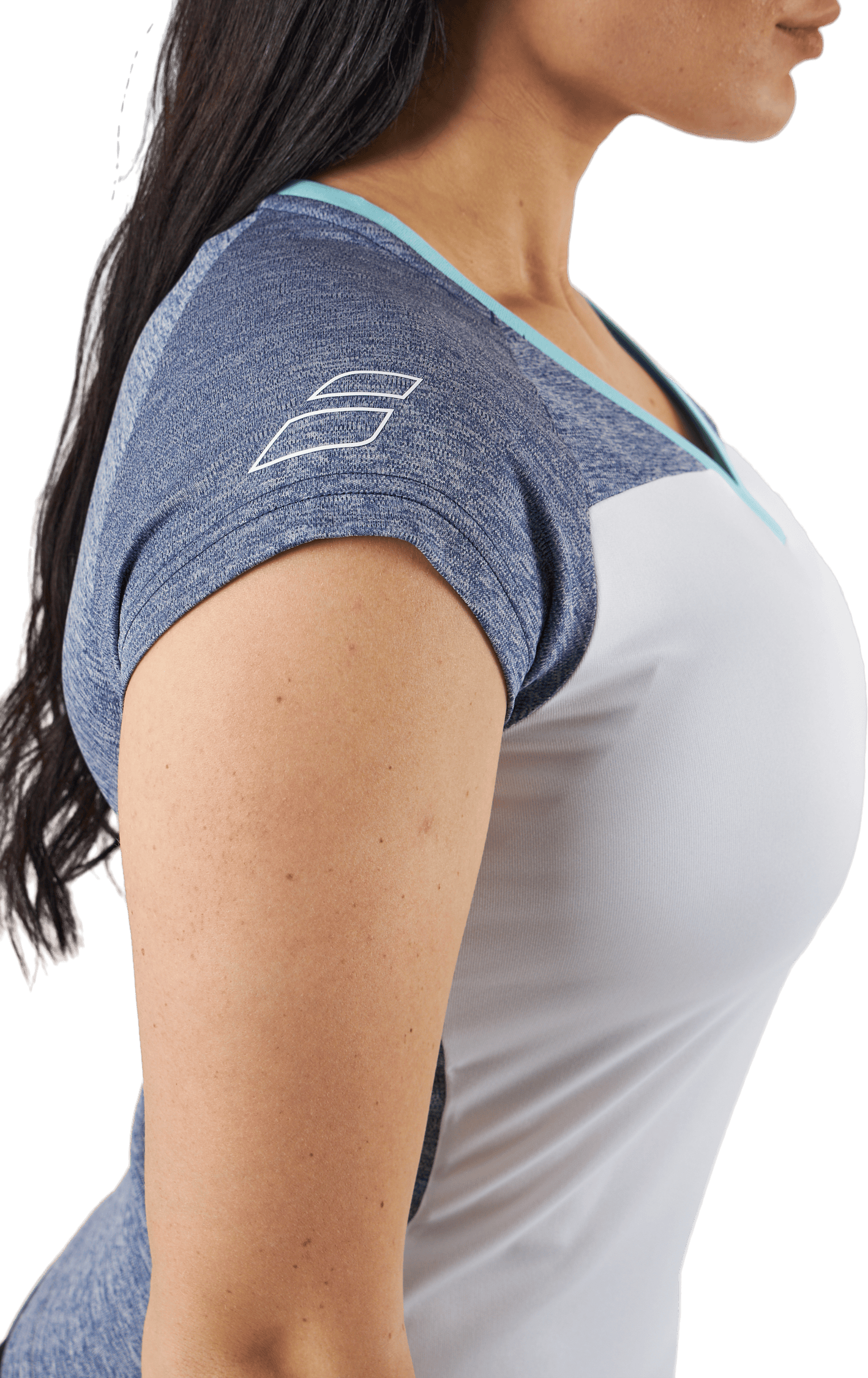 Cap Sleeve Top Play White Blue - Bild 5