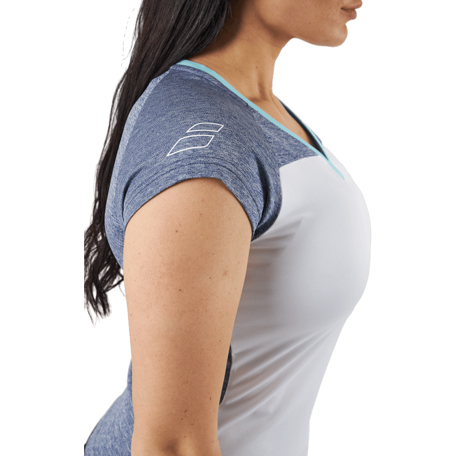 Cap Sleeve Top Play White Blue - Bild 5