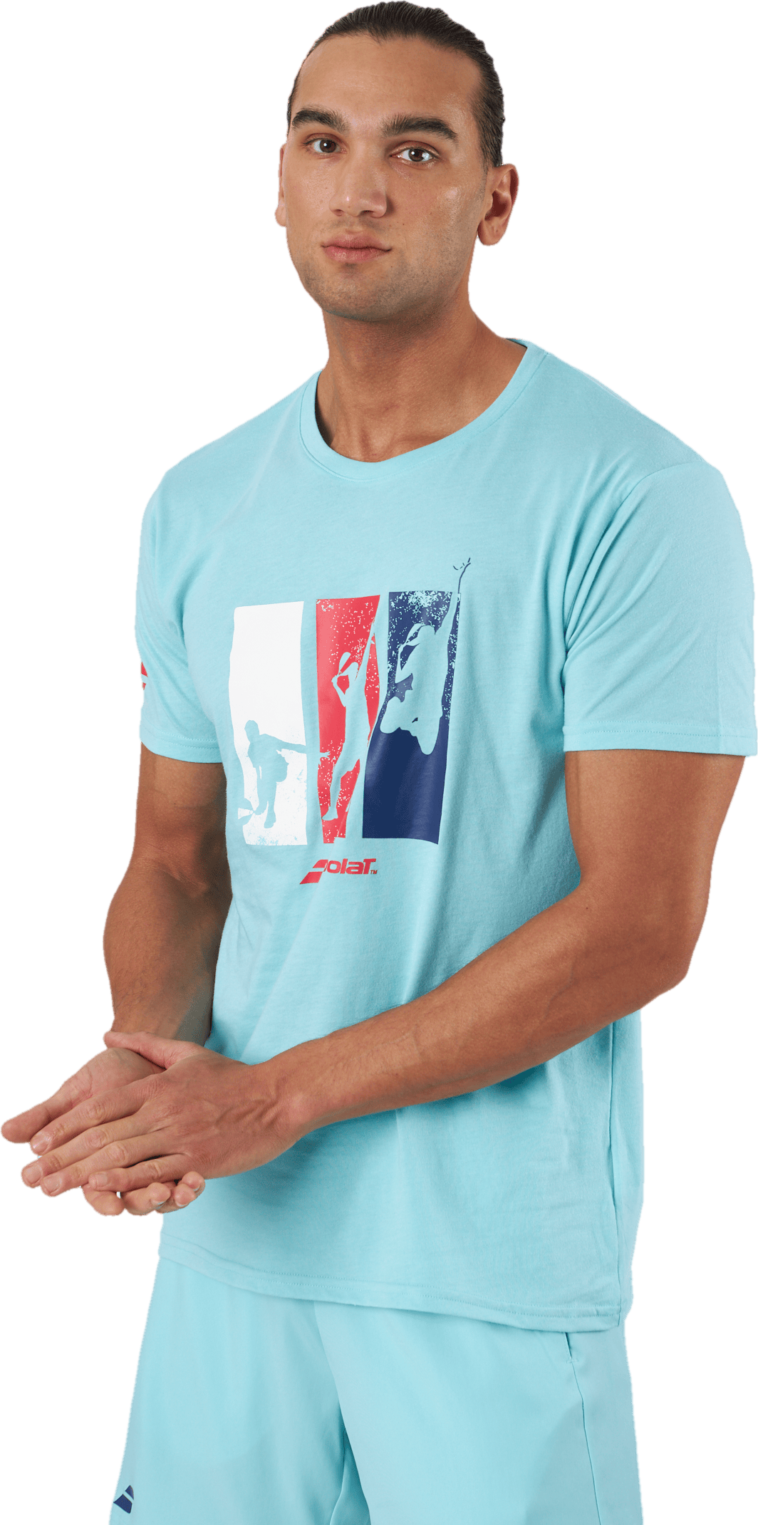 T-shirt Padel Cotton Turquoise - Bild 2