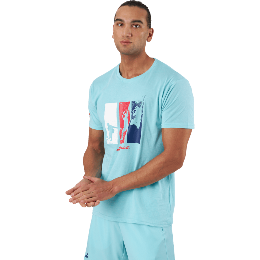T-shirt Padel Cotton Turquoise - Bild 2