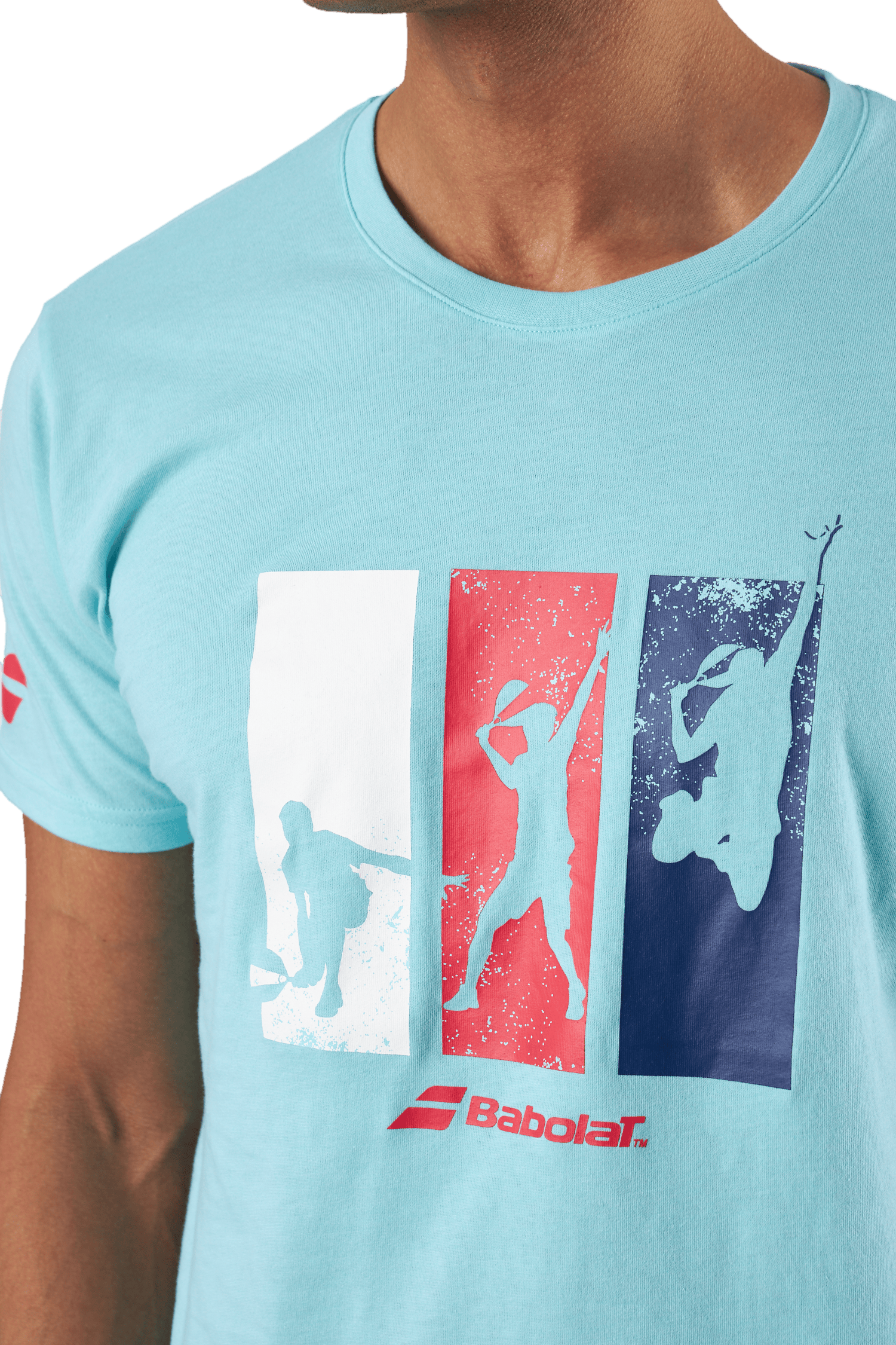 T-shirt Padel Cotton Turquoise - Bild 4