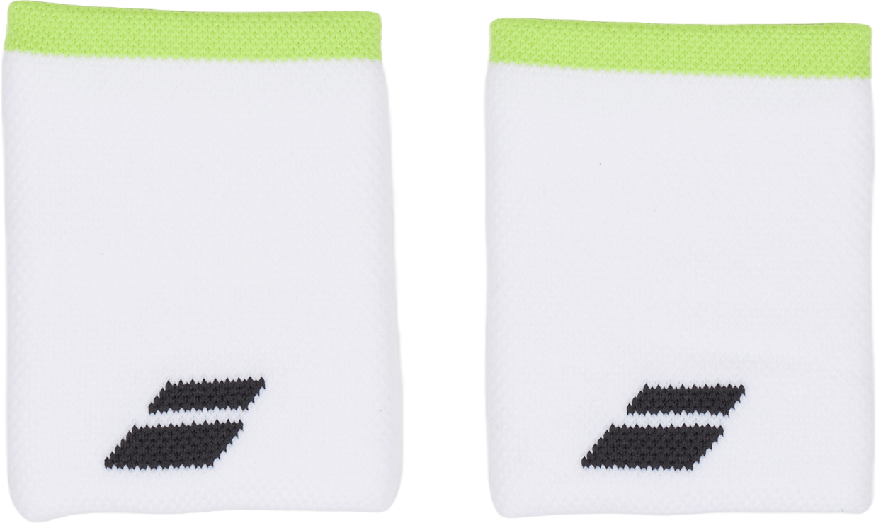 Wristband Logo Jumbo White/aer White Yellow, Unisex, Ekwipunek, Sprzęt treningowy, Padel, Biały/Żółty, ONESIZE