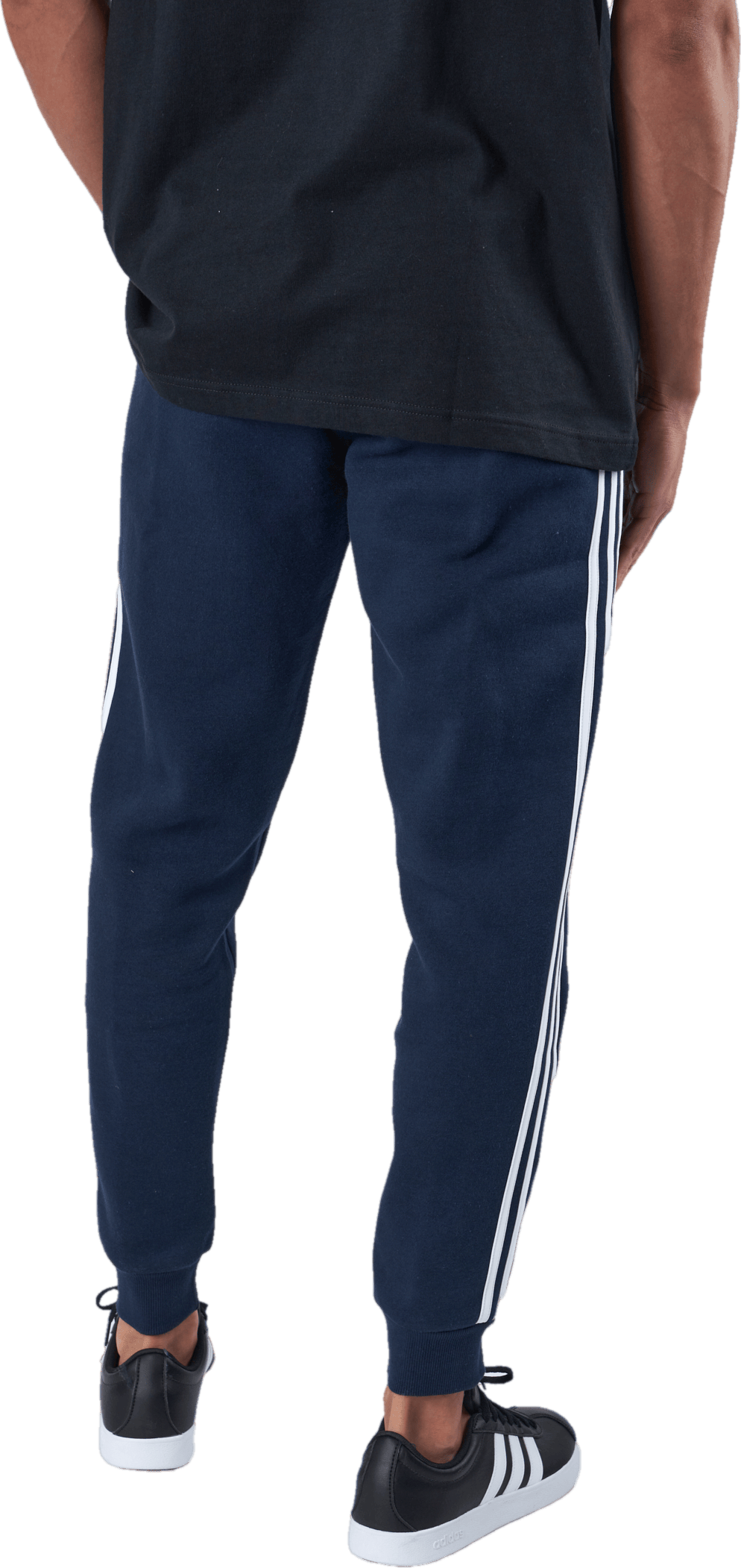 Essentials Fleece Fitted 3-Stripes Joggers Legend Ink - Bild 3