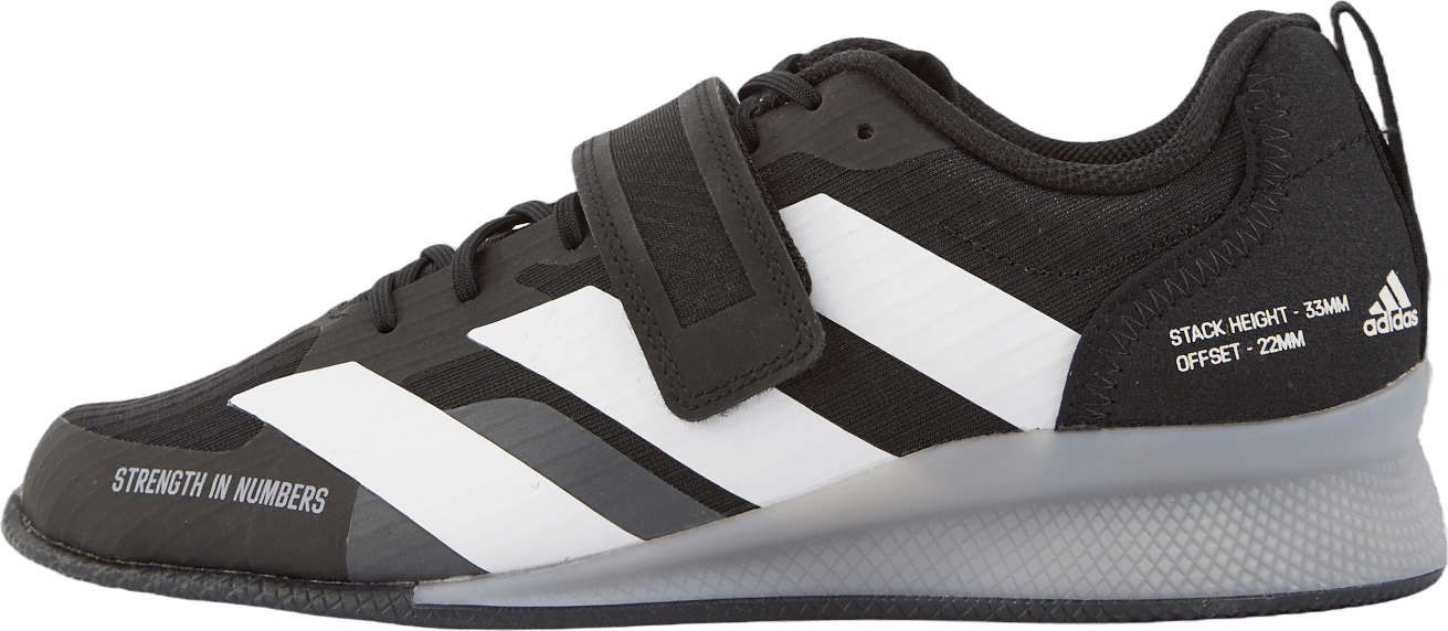 Adipower Weightlifting 3 Shoes Core Black / Cloud White / Grey Three, Unisex, Topánky, Cvičebná obuv, Posilovať, Čierna, EU 42 2/3