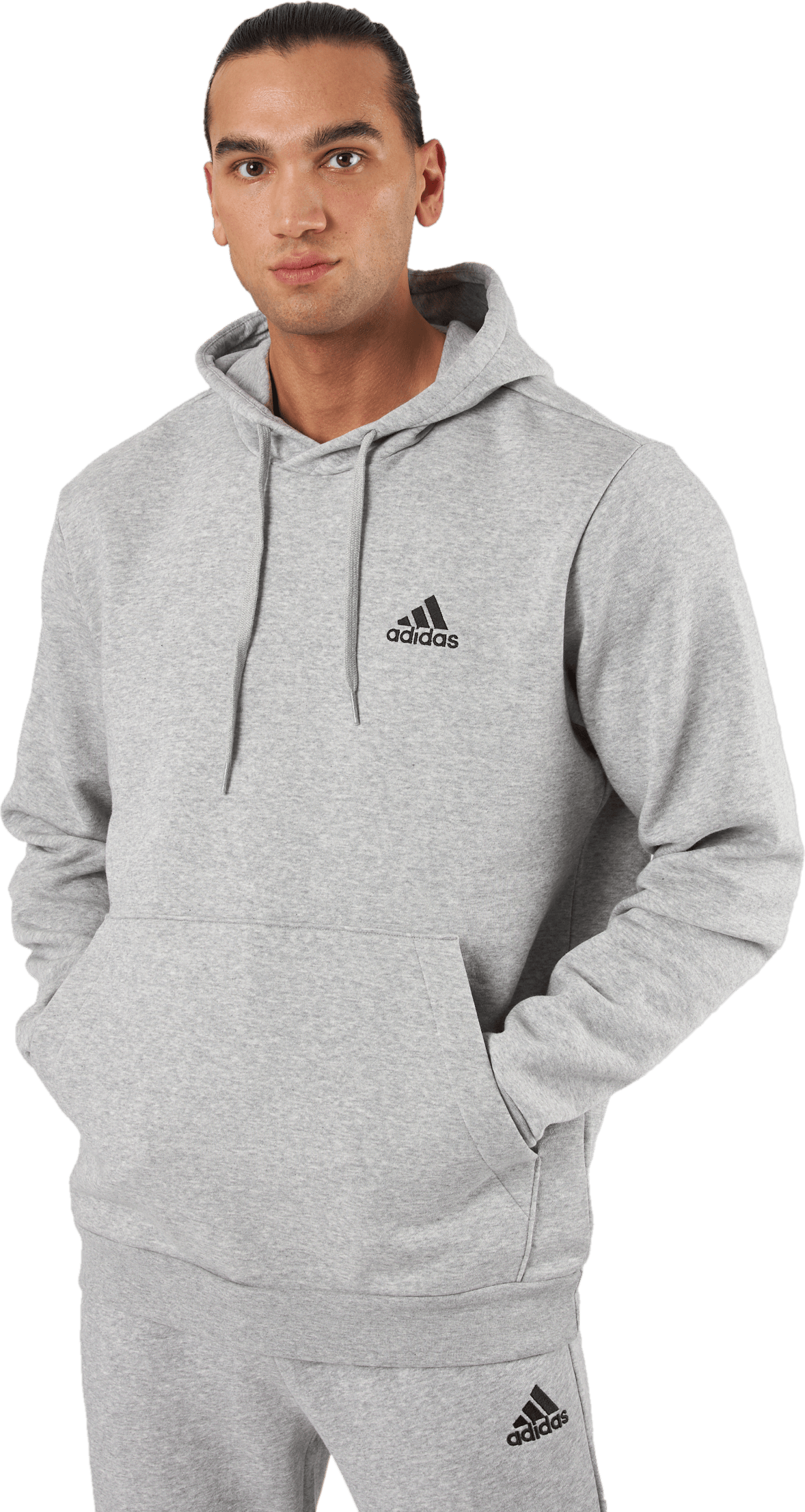 Essentials Fleece Hoodie Medium Grey Heather
