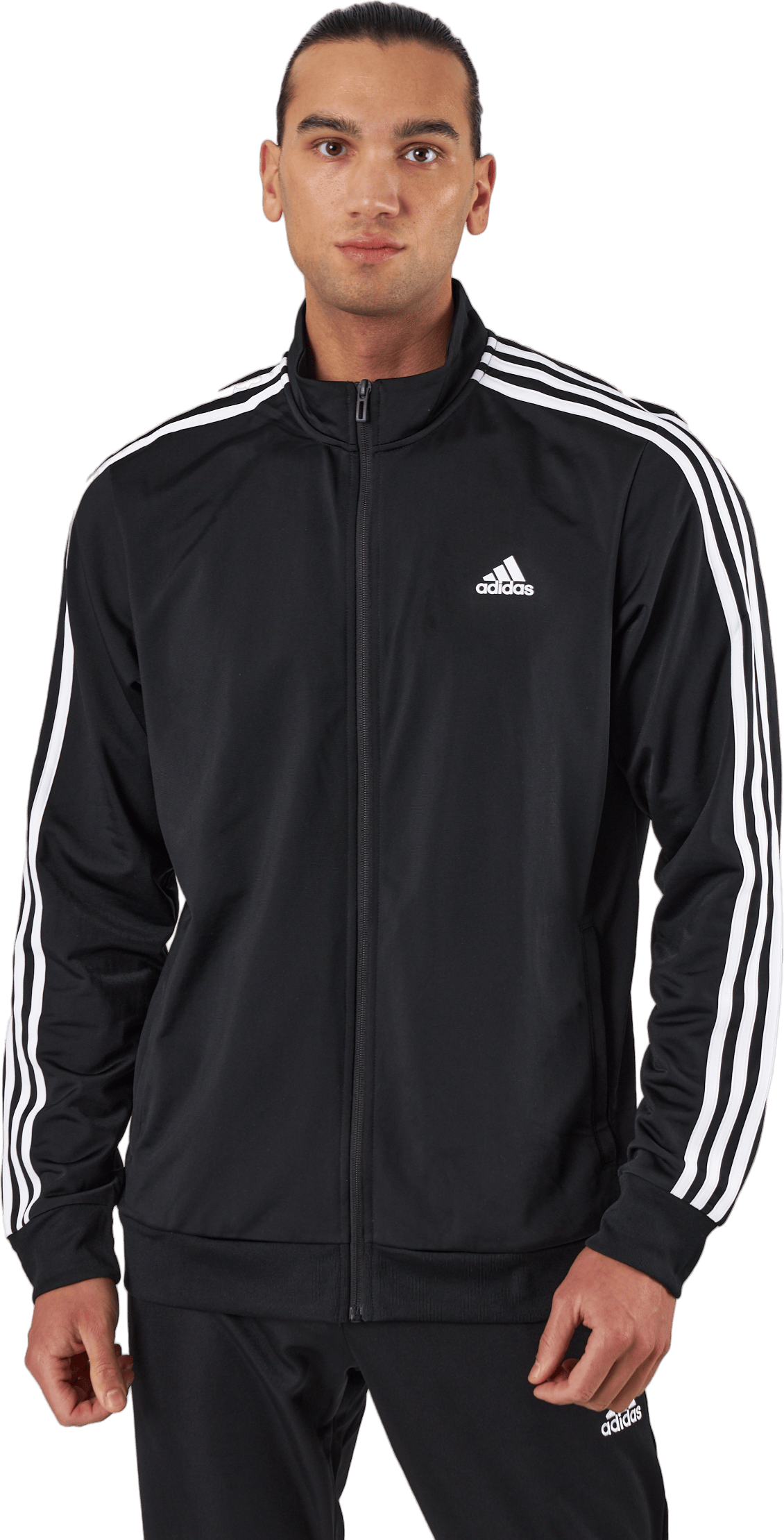 Essentials Warm-Up 3-Stripes Track Top Black