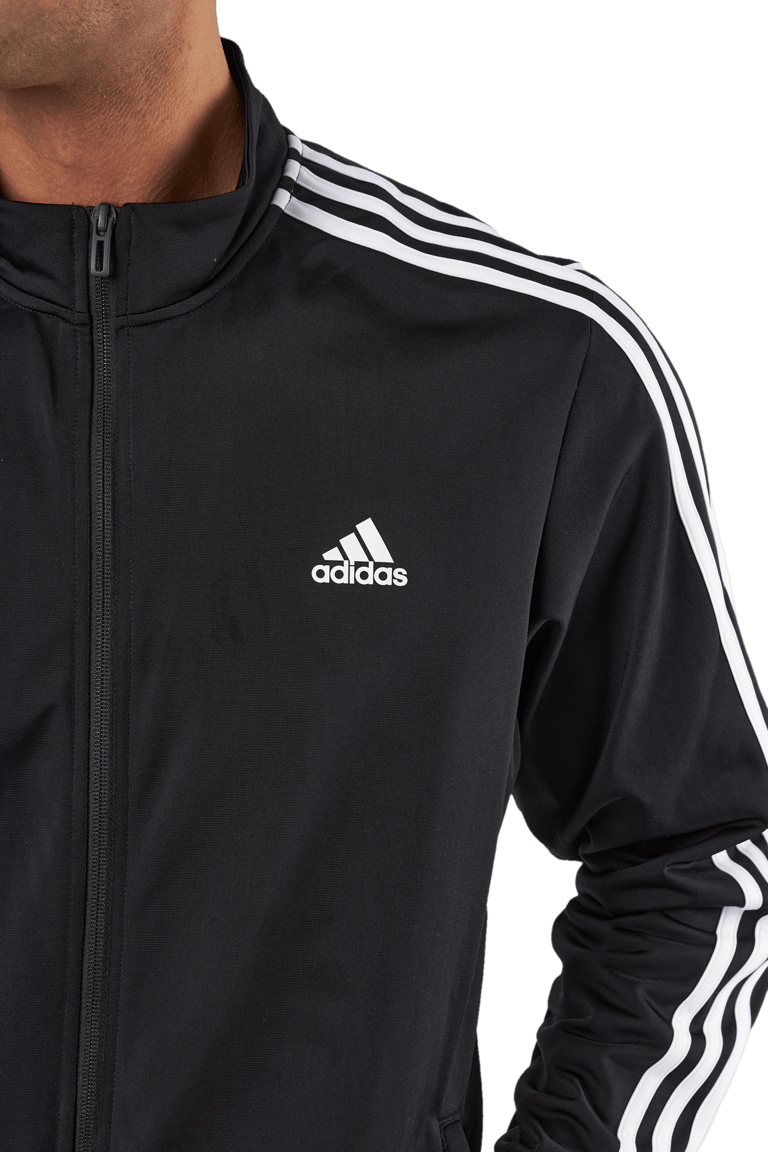Essentials Warm-Up 3-Stripes Track Top Black - Bild 4