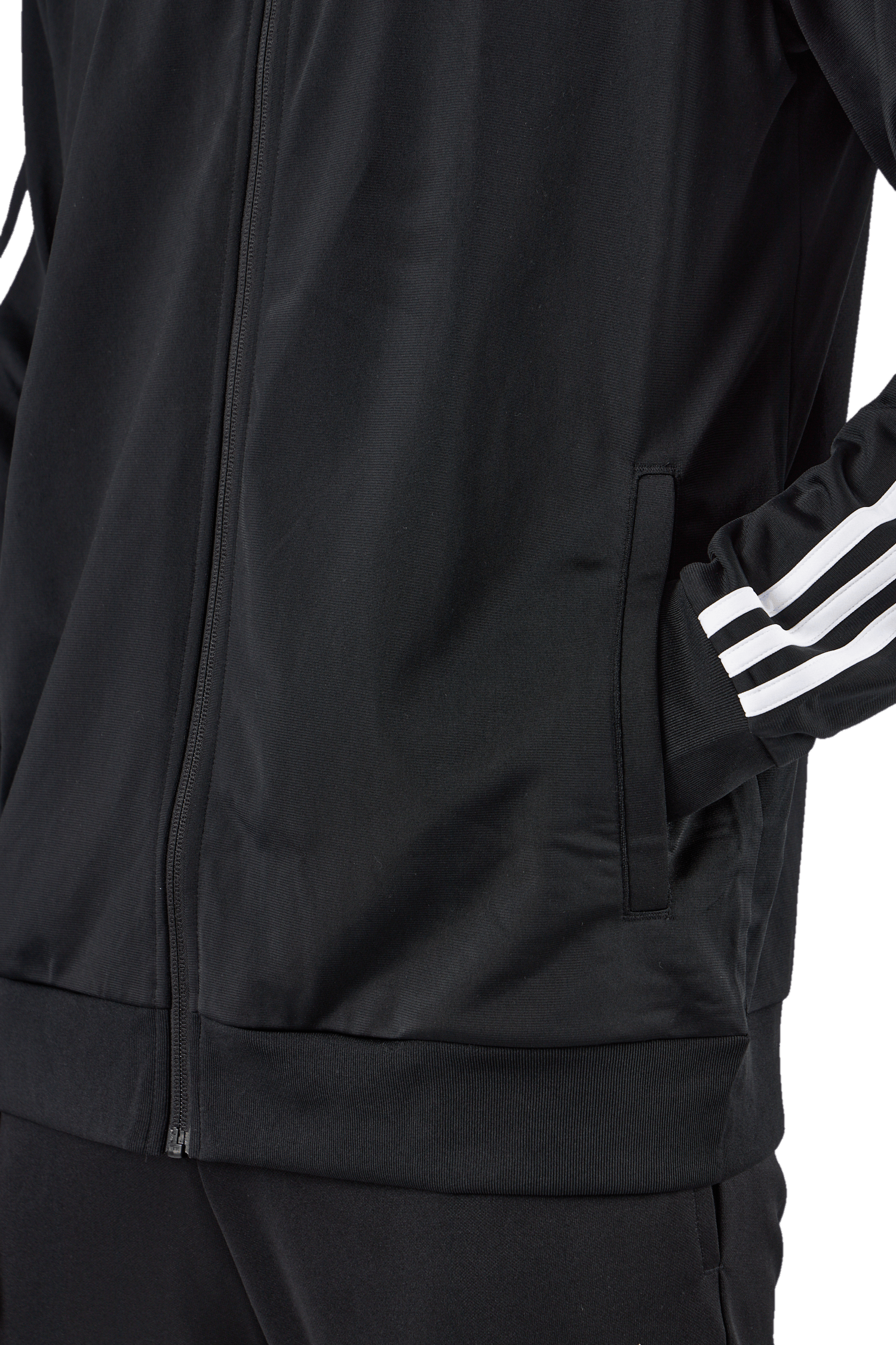 Essentials Warm-Up 3-Stripes Track Top Black - Bild 5