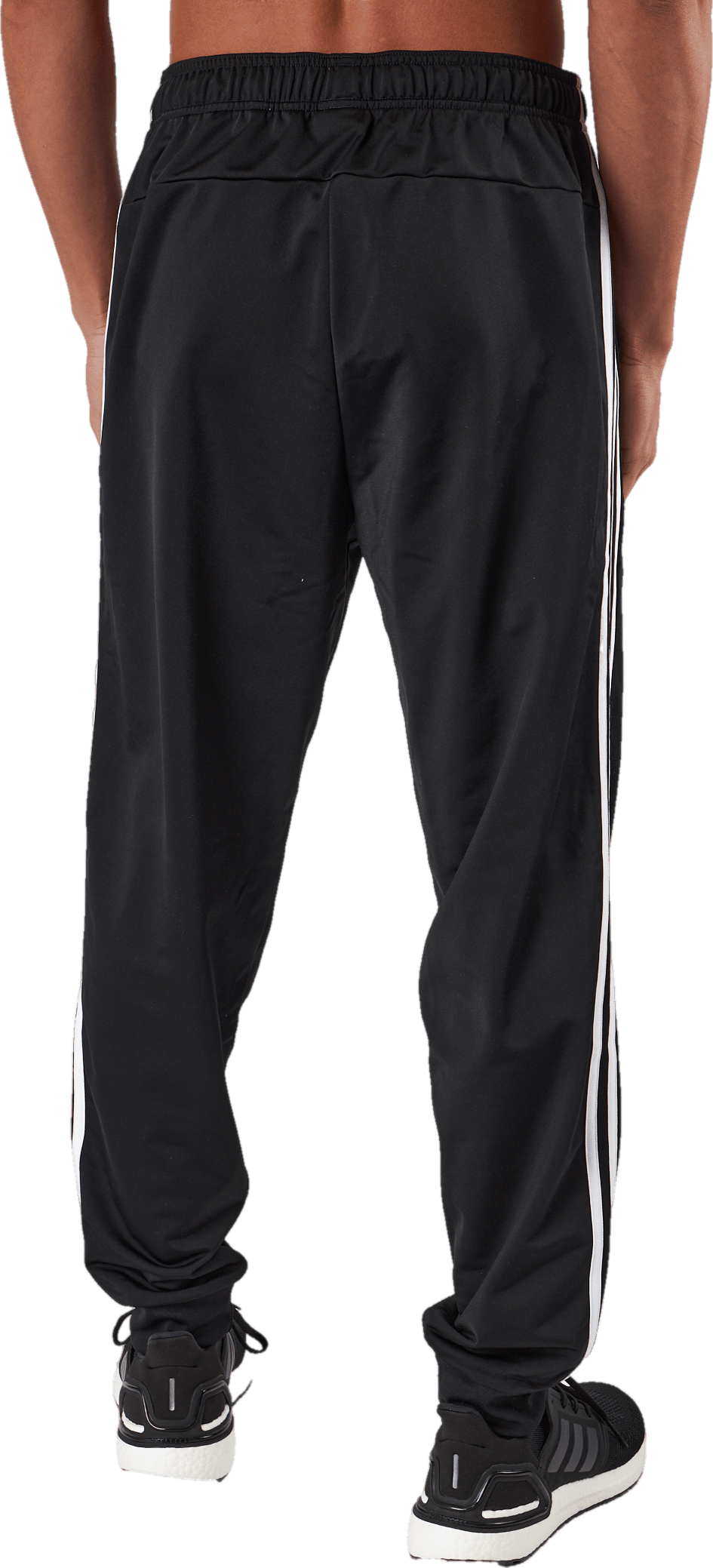 Essentials Warm-Up Tapered 3-Stripes Tracksuit Bottoms Black - Bild 3