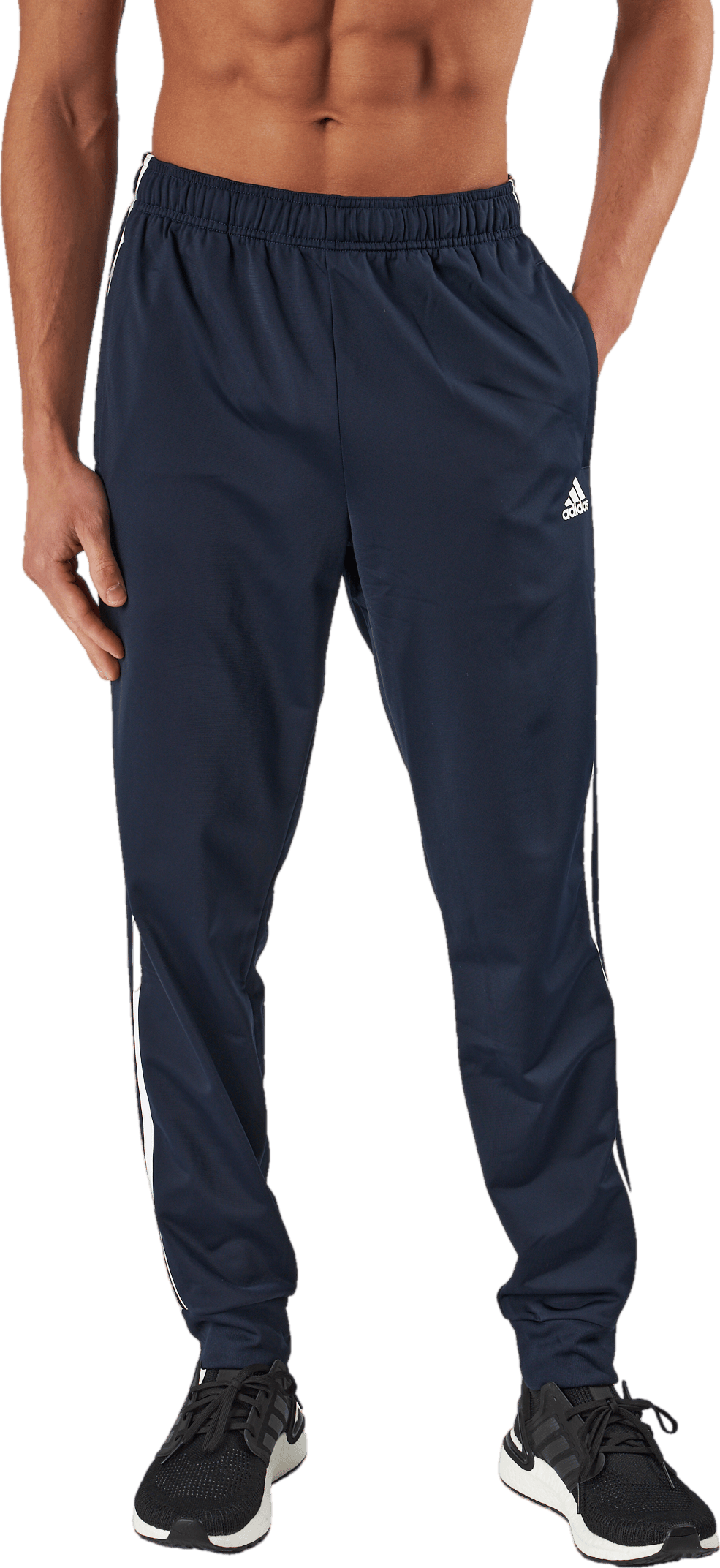 Essentials Warm-Up Tapered 3-Stripes Tracksuit Bottoms Legend Ink - Bild 2
