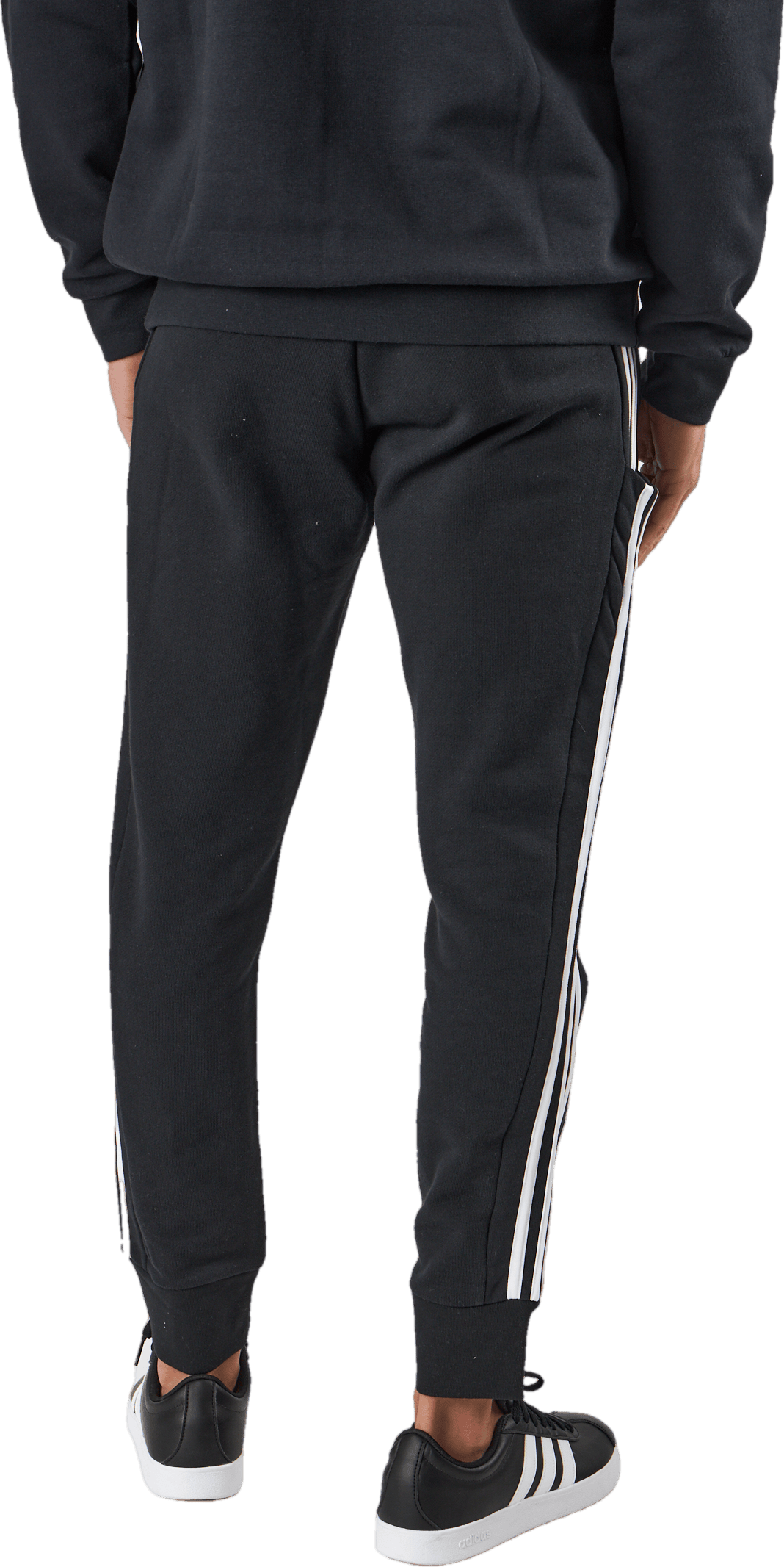 Essentials French Terry Tapered Cuff 3-Stripes Joggers Black - Bild 3