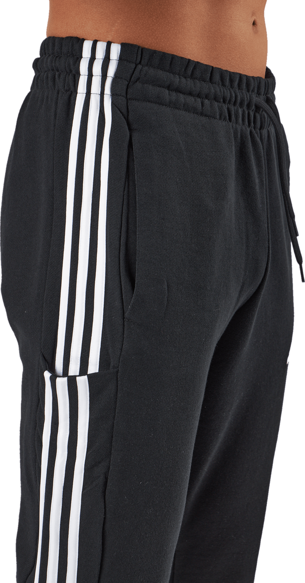 Essentials French Terry Tapered Cuff 3-Stripes Joggers Black - Bild 4