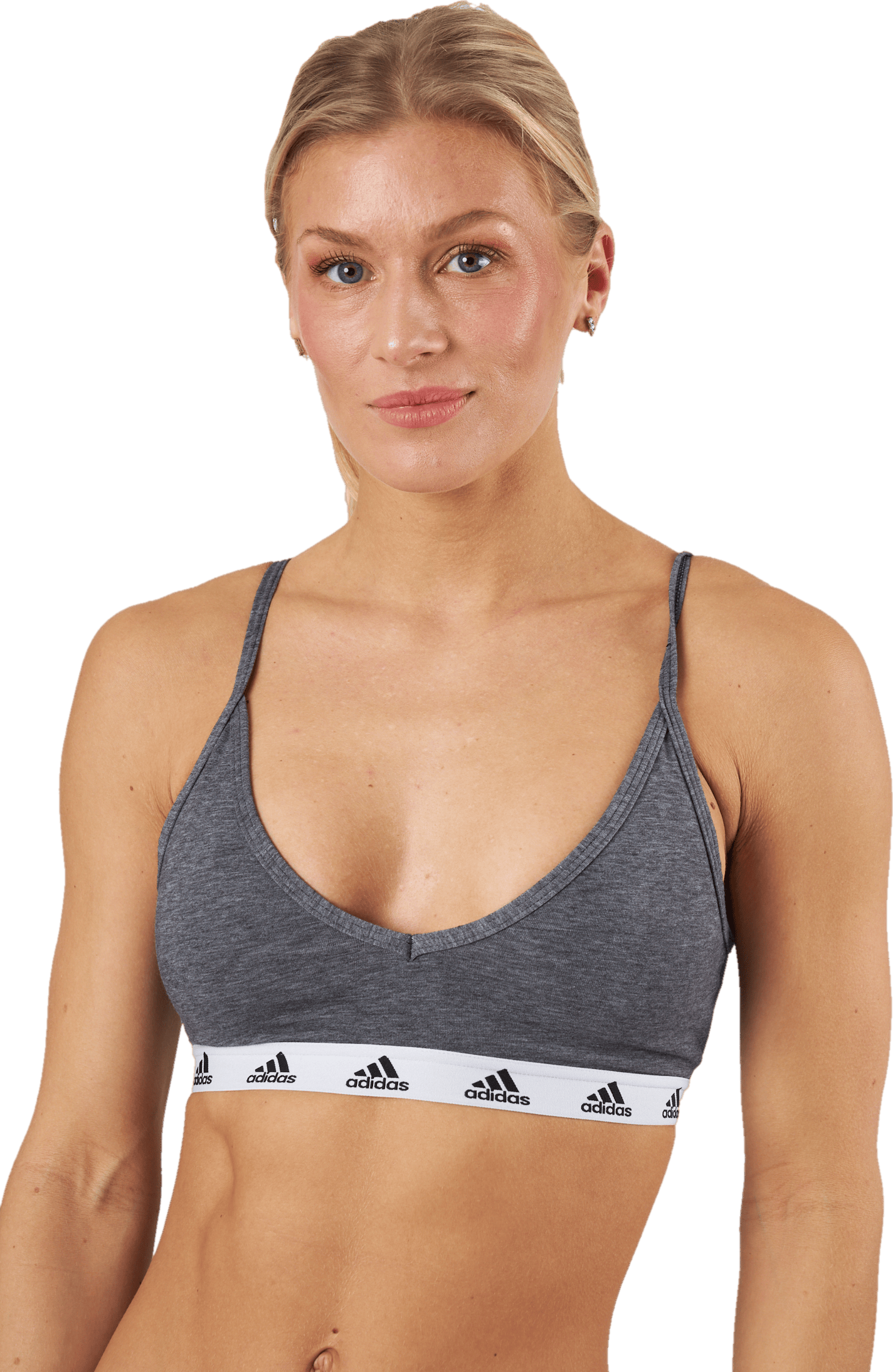 adidas Purebare Light-Support Bra Dark Grey Heather