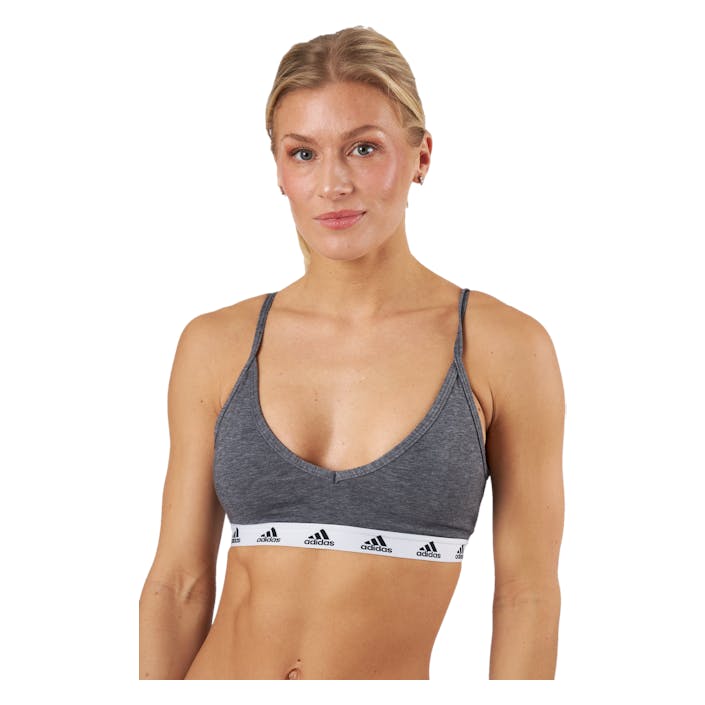 adidas Purebare Light-Support Bra Dark Grey Heather, Female, Apparels, Sports Bras, Workout, Grey, XS