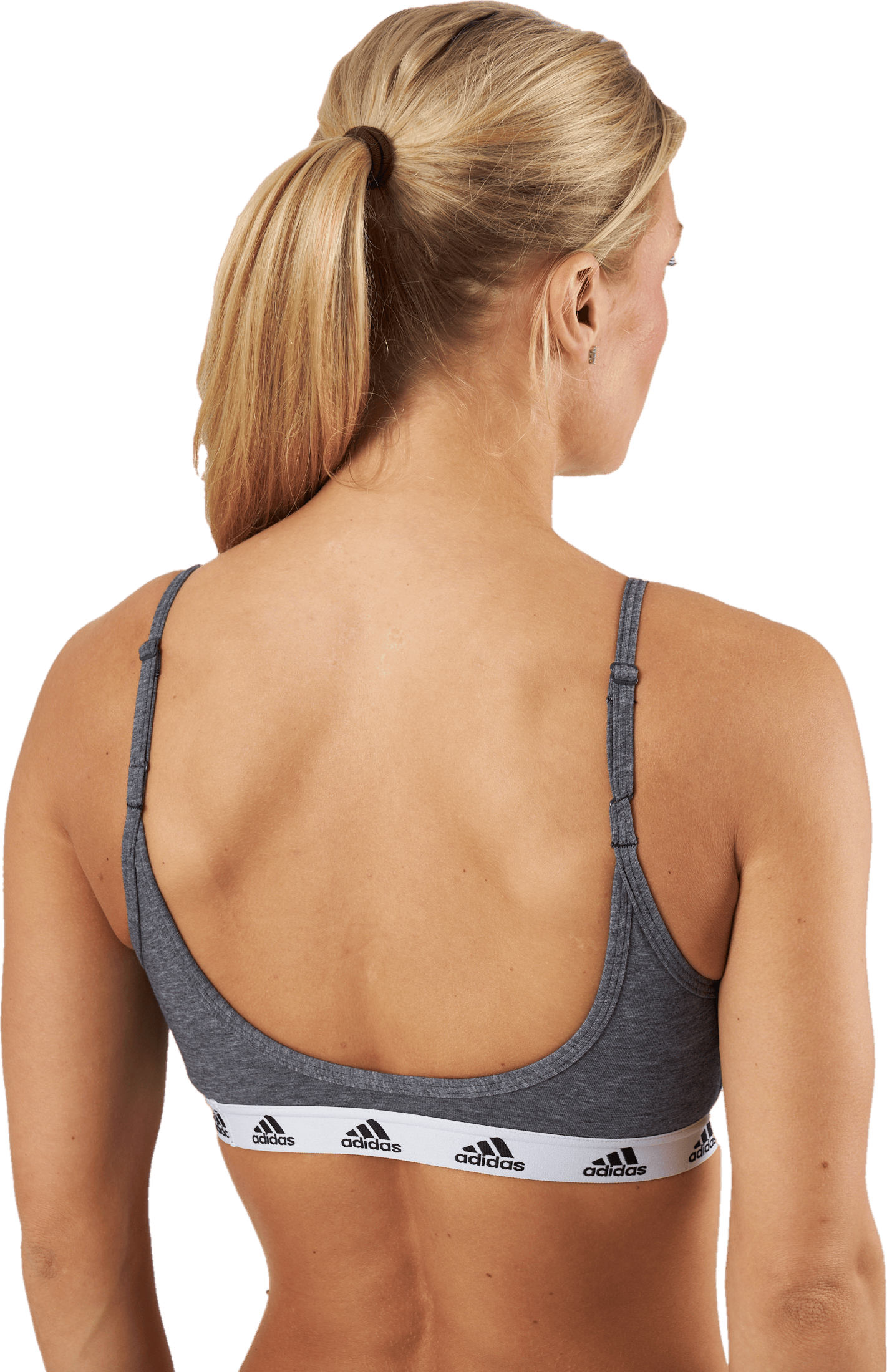 adidas Purebare Light-Support Bra Dark Grey Heather - Bild 3