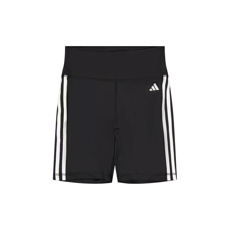 Training Essentials 3-Stripes High-Waisted Short Leggings Black