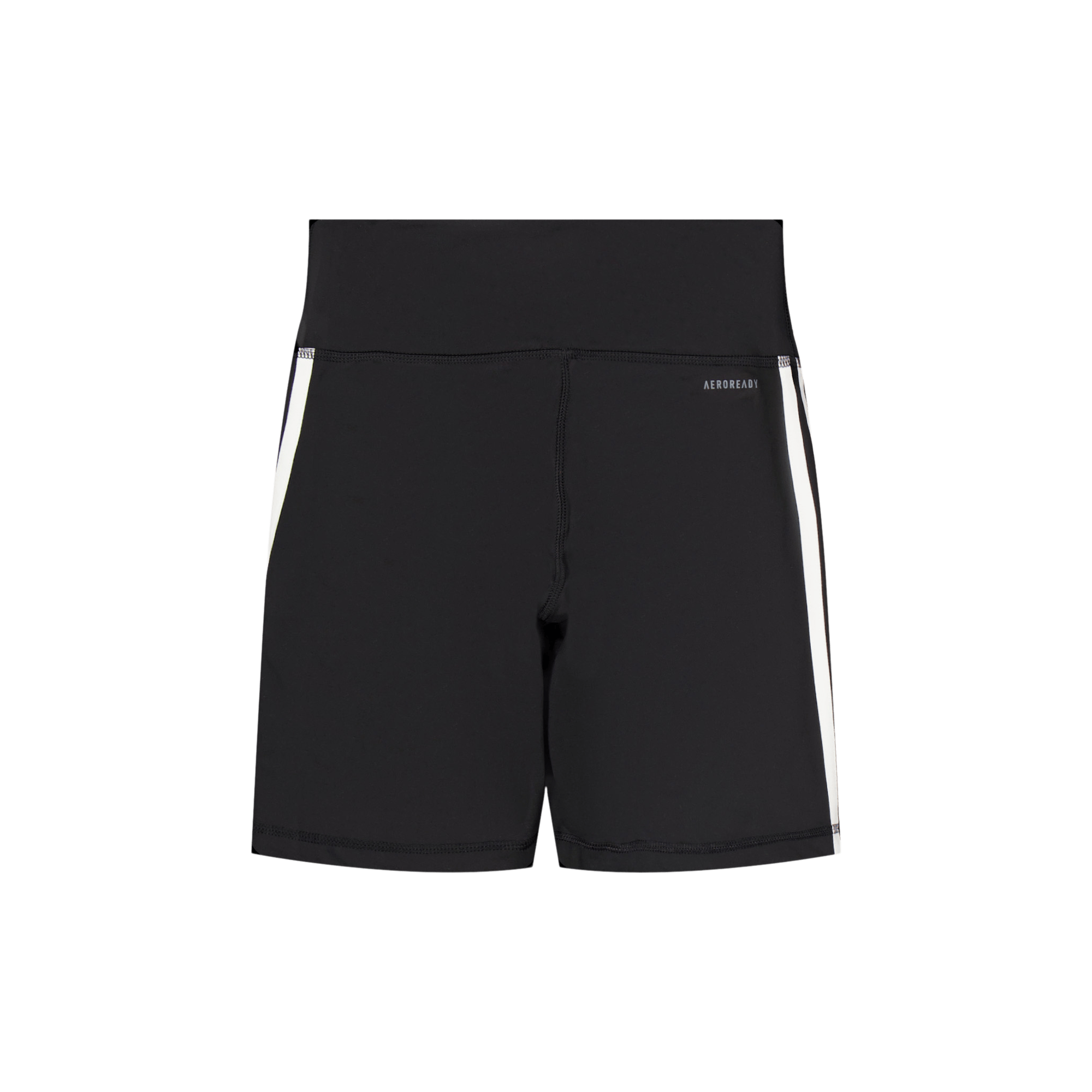 Training Essentials 3-Stripes High-Waisted Short Leggings Black - Bild 2