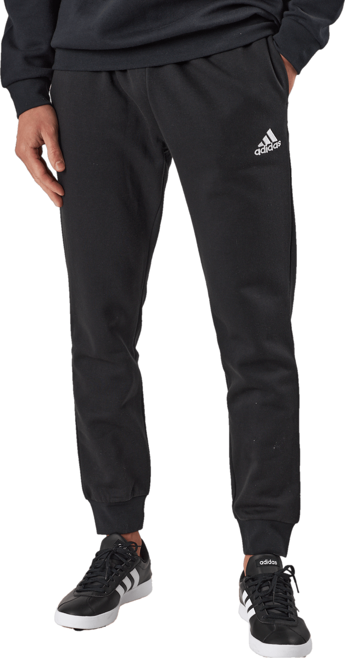 Essentials Fleece Regular Tapered Joggers Black, Male, Apparels, Pants, Black, XL