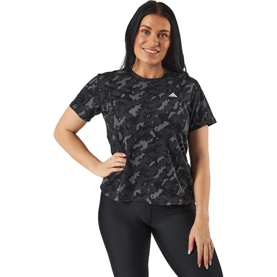 Own the Run Camo Running T-Shirt Black