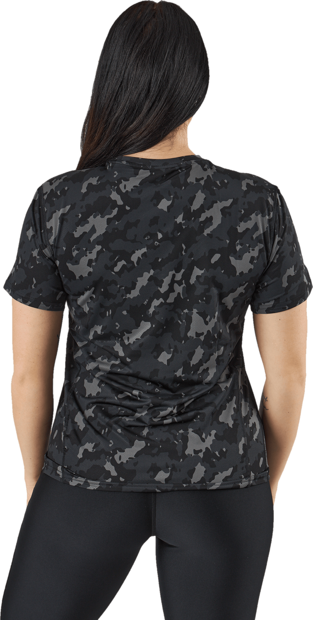 Own the Run Camo Running T-Shirt Black - Bild 3