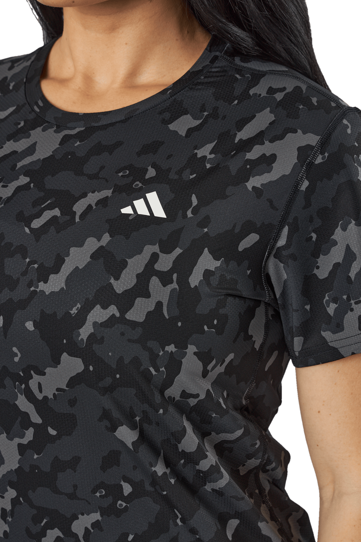 Own the Run Camo Running T-Shirt Black - Bild 4