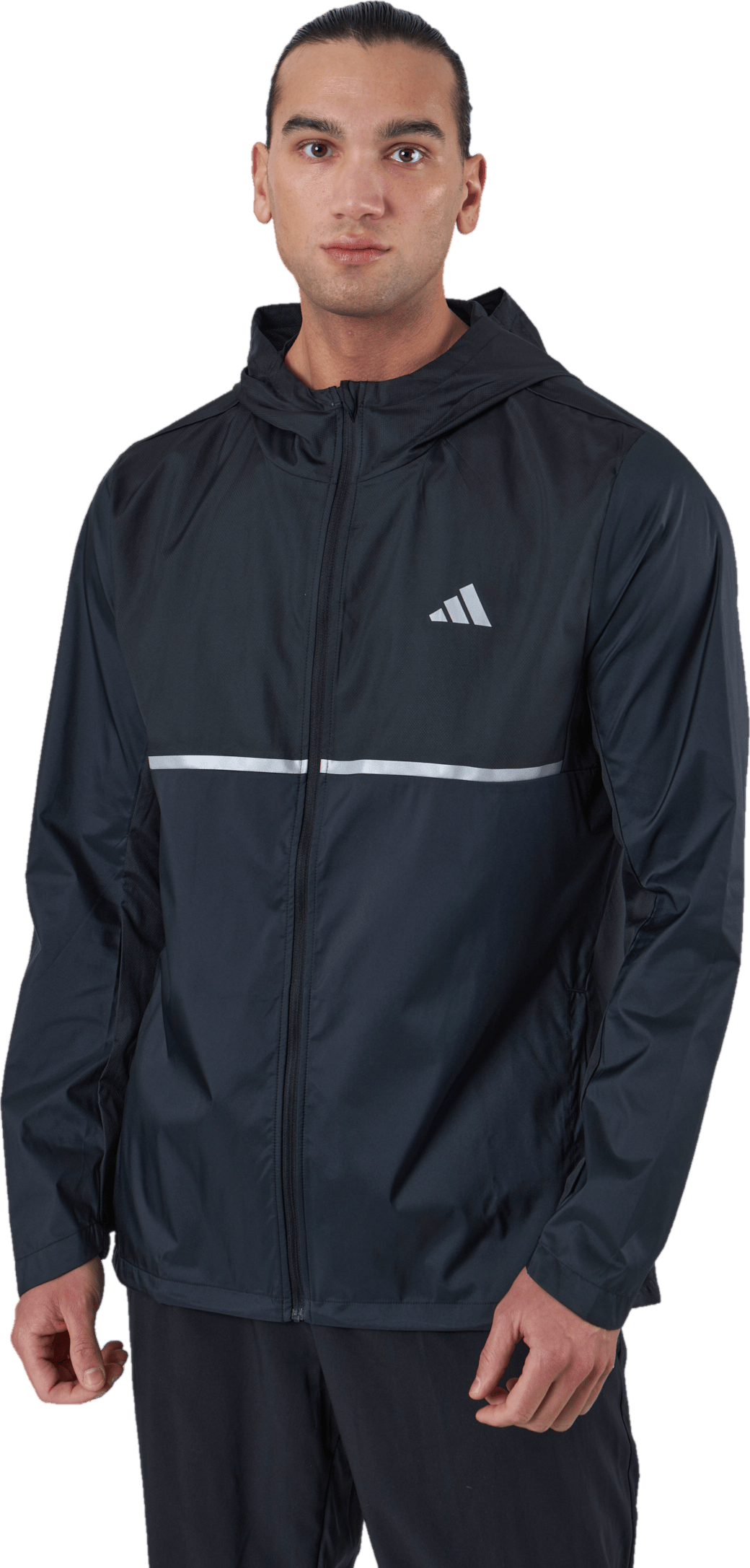 Own the Run Jacket Black, Male, Apparels, jackets, Running, Blue, M