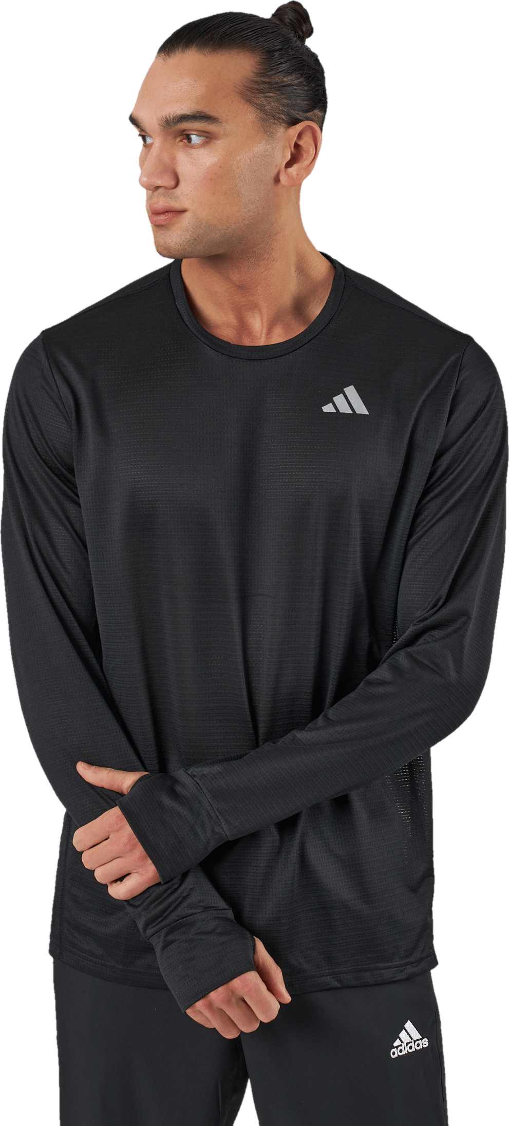 Own the Run Long-Sleeve Top Black, Male, Apparels, Shirts, Running, Black, XL