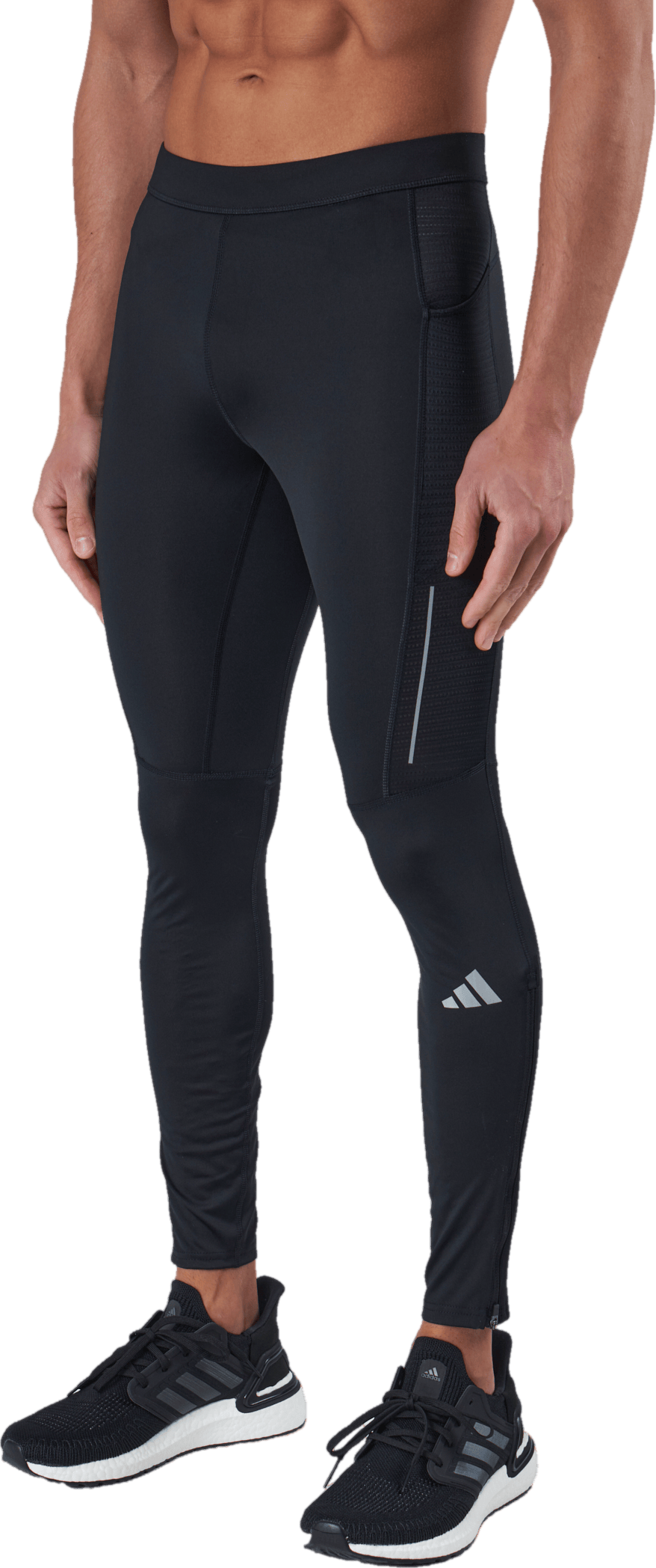 Own the Run Leggings Black, Male, Apparels, Leggings, Running, Black, XXL