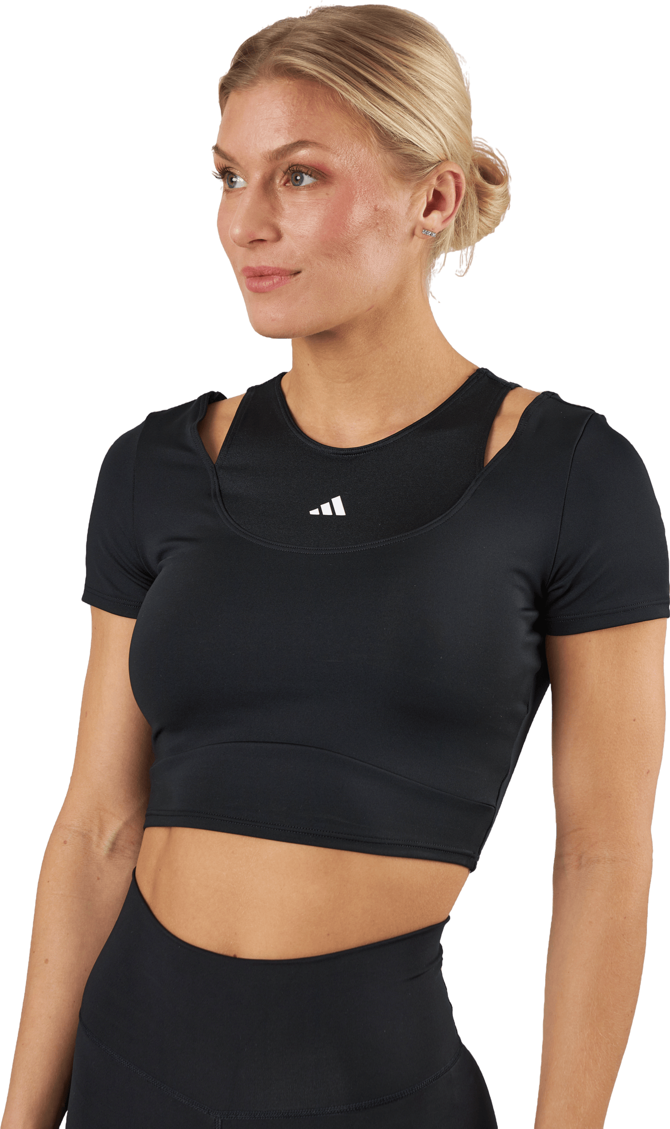 HIIT AEROREADY Crop Training T-Shirt Black, Female, Apparels, Tops, Workout, Black, M