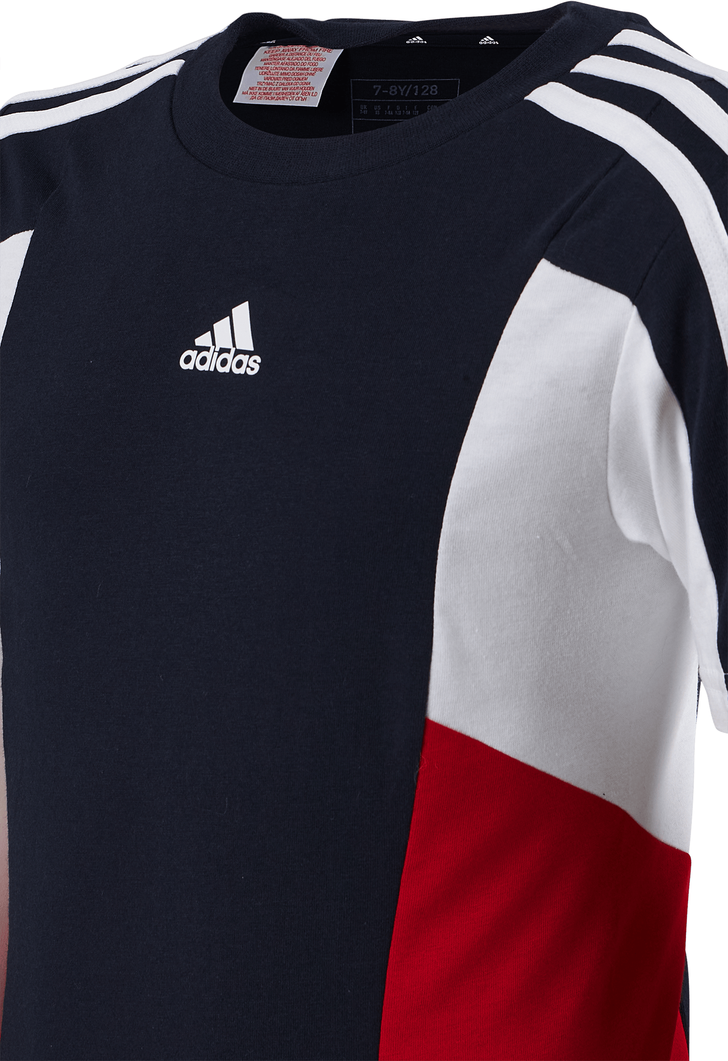 Colorblock 3-Stripes Regular Fit T-Shirt Legend Ink - Bild 4