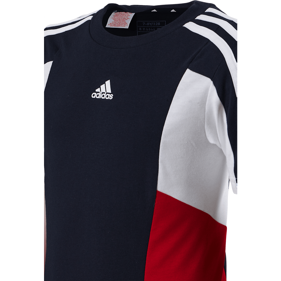 Colorblock 3-Stripes Regular Fit T-Shirt Legend Ink - Bild 4
