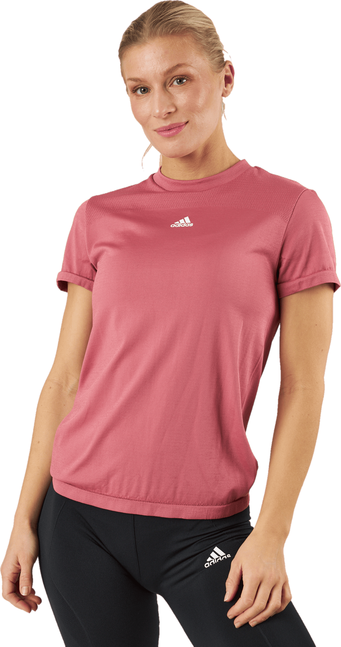 adidas AEROKNIT Seamless T-Shirt Pnkstr/White