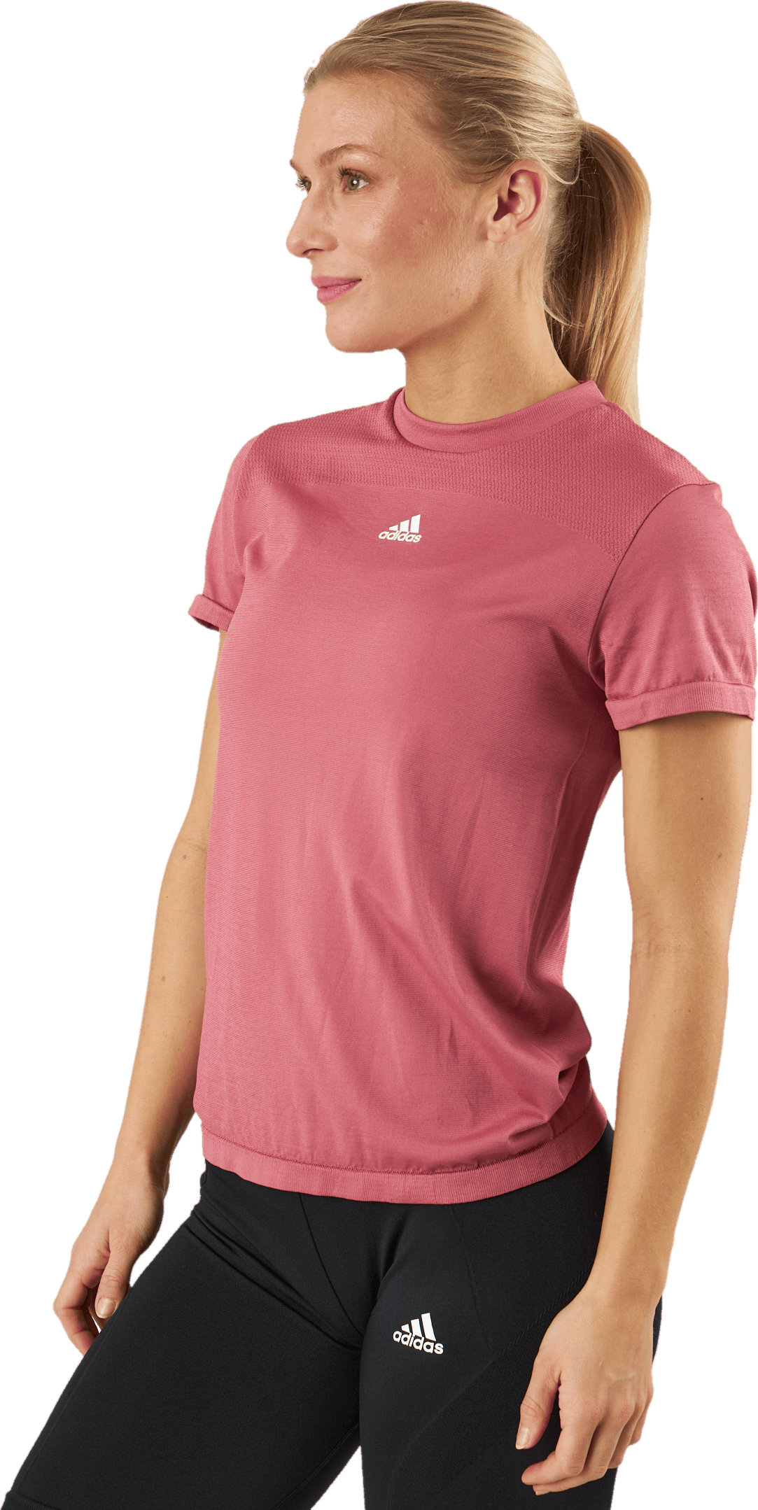 adidas AEROKNIT Seamless T-Shirt Pnkstr/White - Bild 2