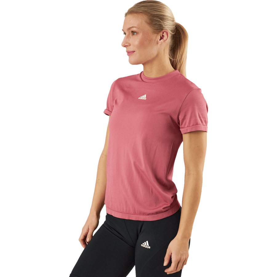 adidas AEROKNIT Seamless T-Shirt Pnkstr/White - Bild 2