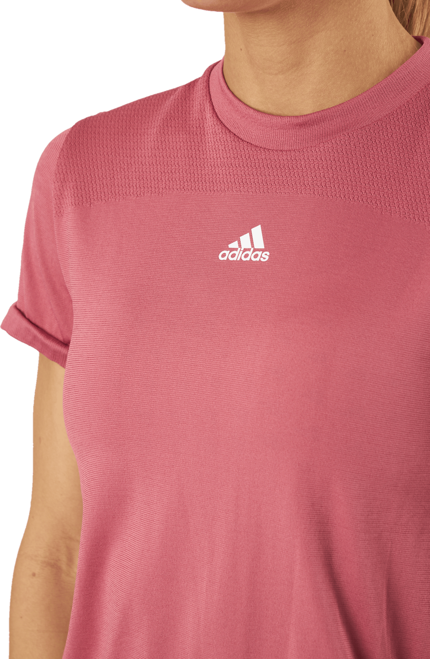 adidas AEROKNIT Seamless T-Shirt Pnkstr/White - Bild 4